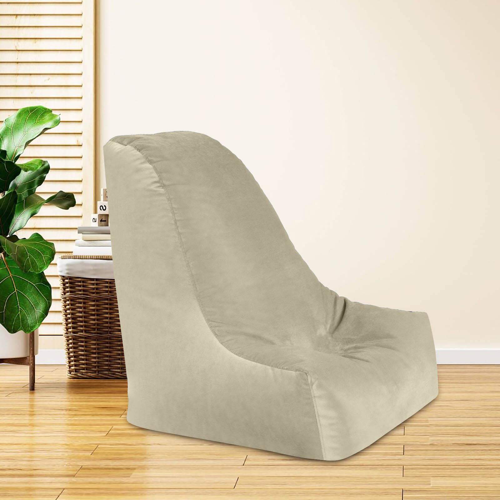 Harvey Solid Velvet Bean Bag Chair - Medium-furniture-sofaandseating-ottomansbeanbagsandpoufs-image-1