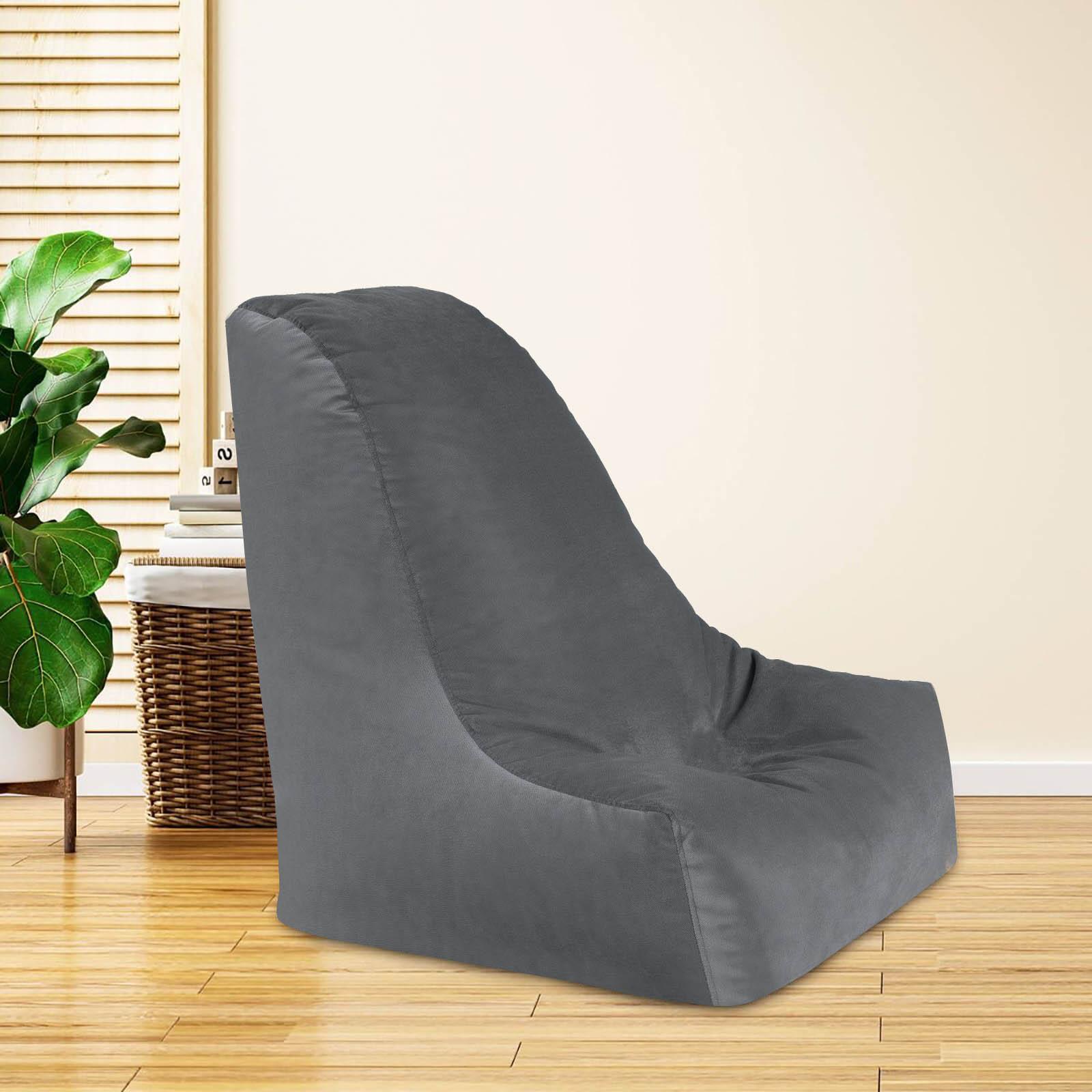 Harvey Solid Velvet Bean Bag Chair - Medium-furniture-sofaandseating-ottomansbeanbagsandpoufs-image-1
