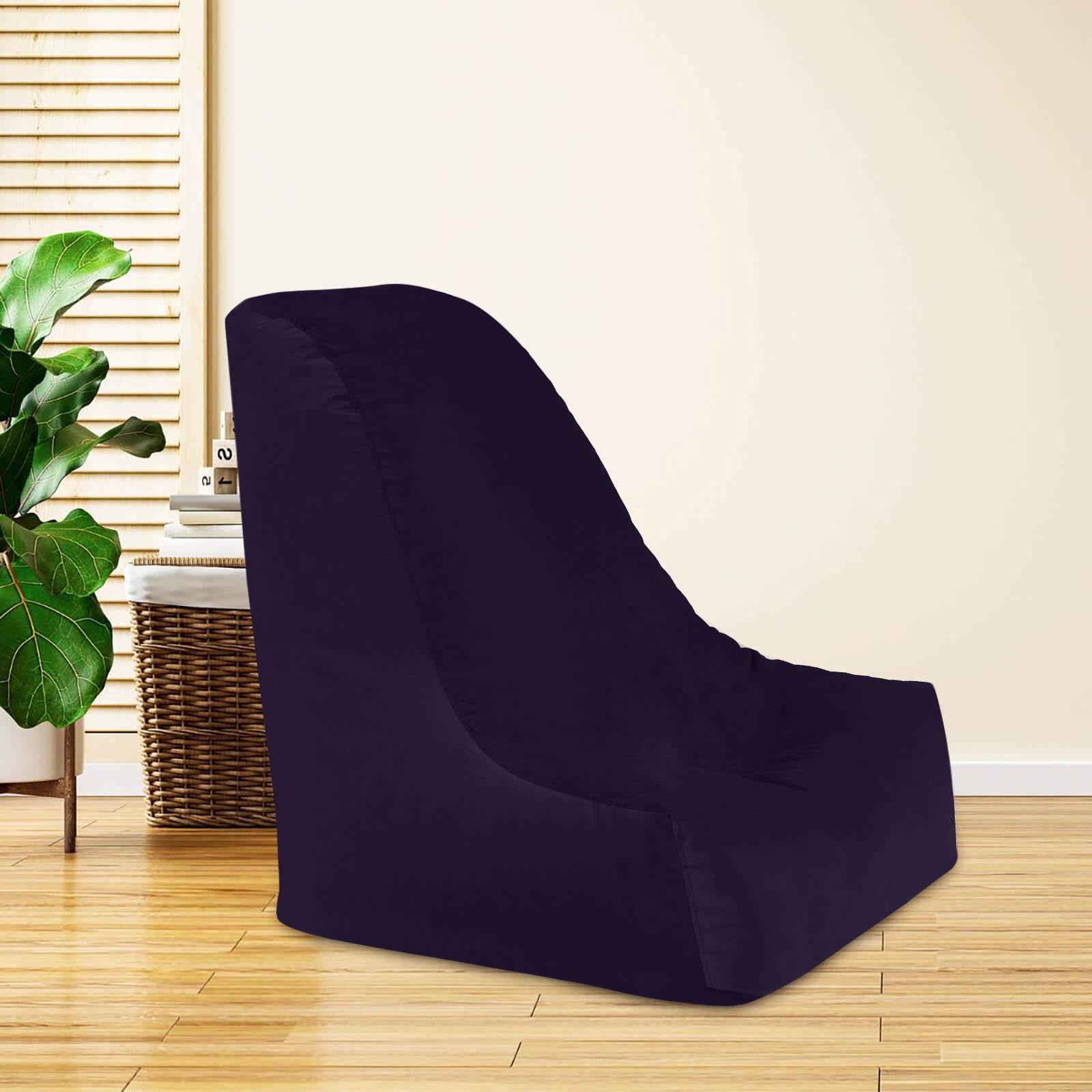 Harvey Solid Velvet Bean Bag Chair - Medium-furniture-sofaandseating-ottomansbeanbagsandpoufs-image-1
