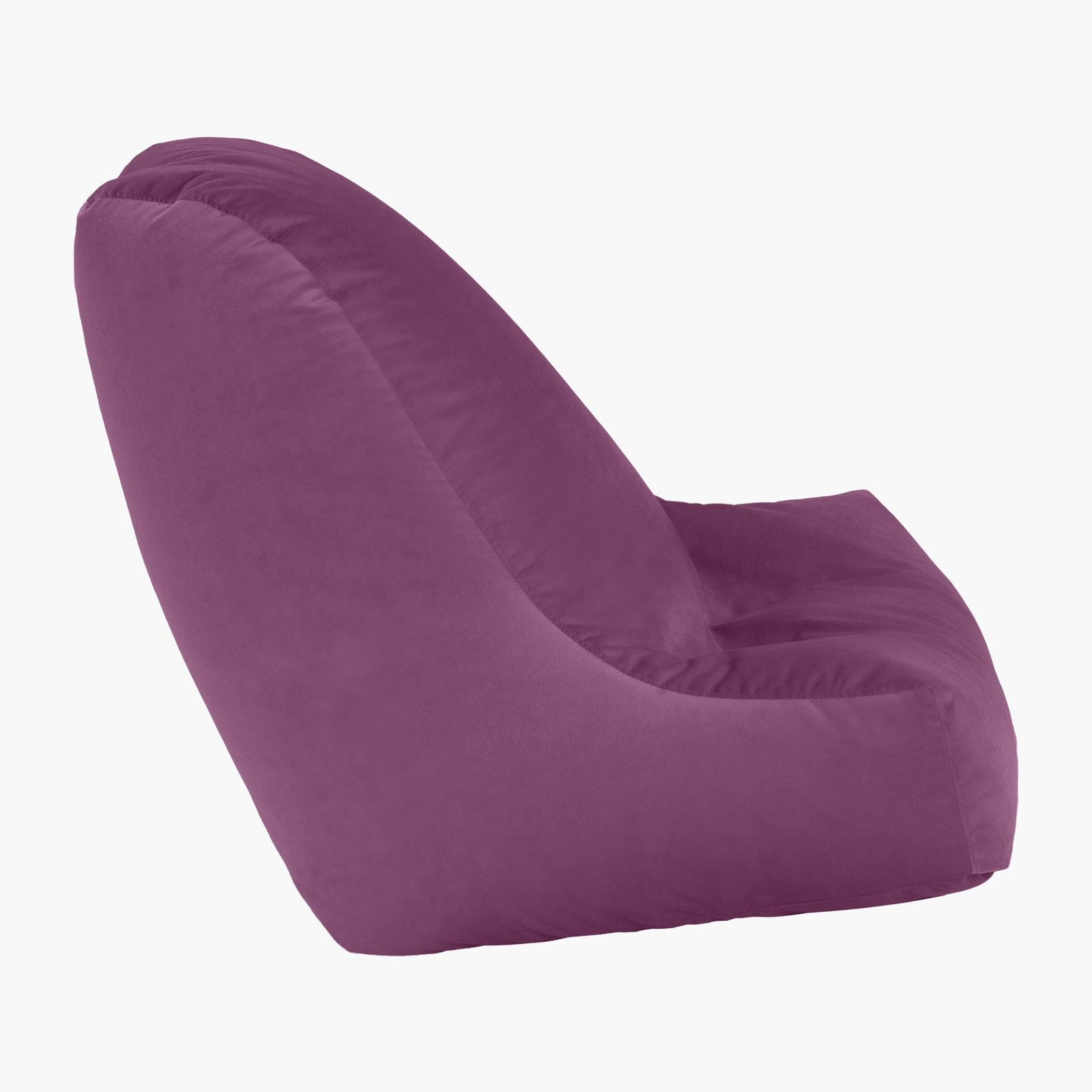 Harvey Solid Velvet Bean Bag Chair - Large-furniture-sofaandseating-ottomansbeanbagsandpoufs-image-2