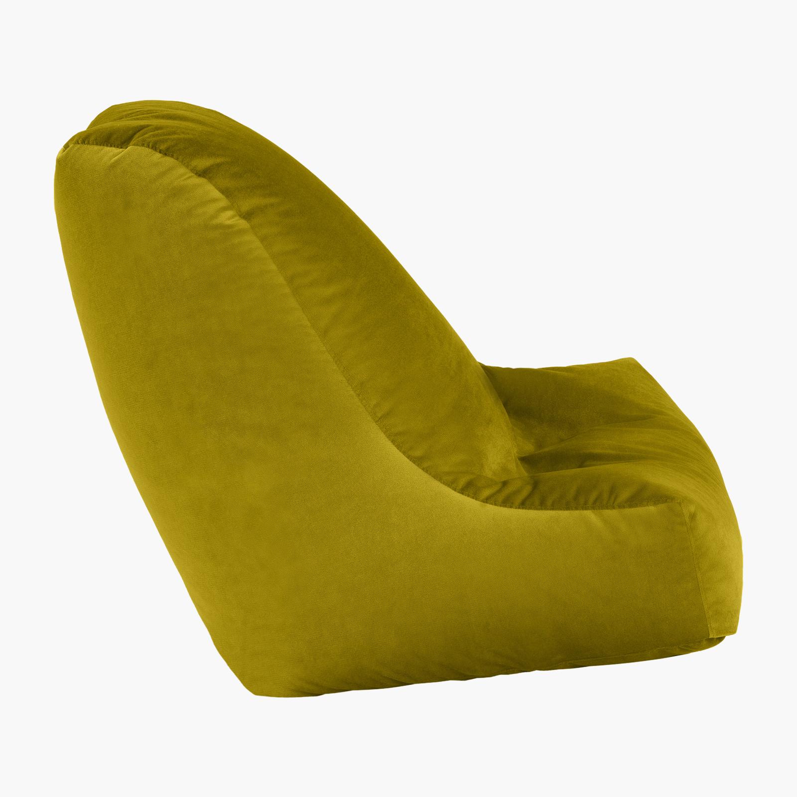 Harvey Solid Velvet Bean Bag Chair - Large-furniture-sofaandseating-ottomansbeanbagsandpoufs-image-2