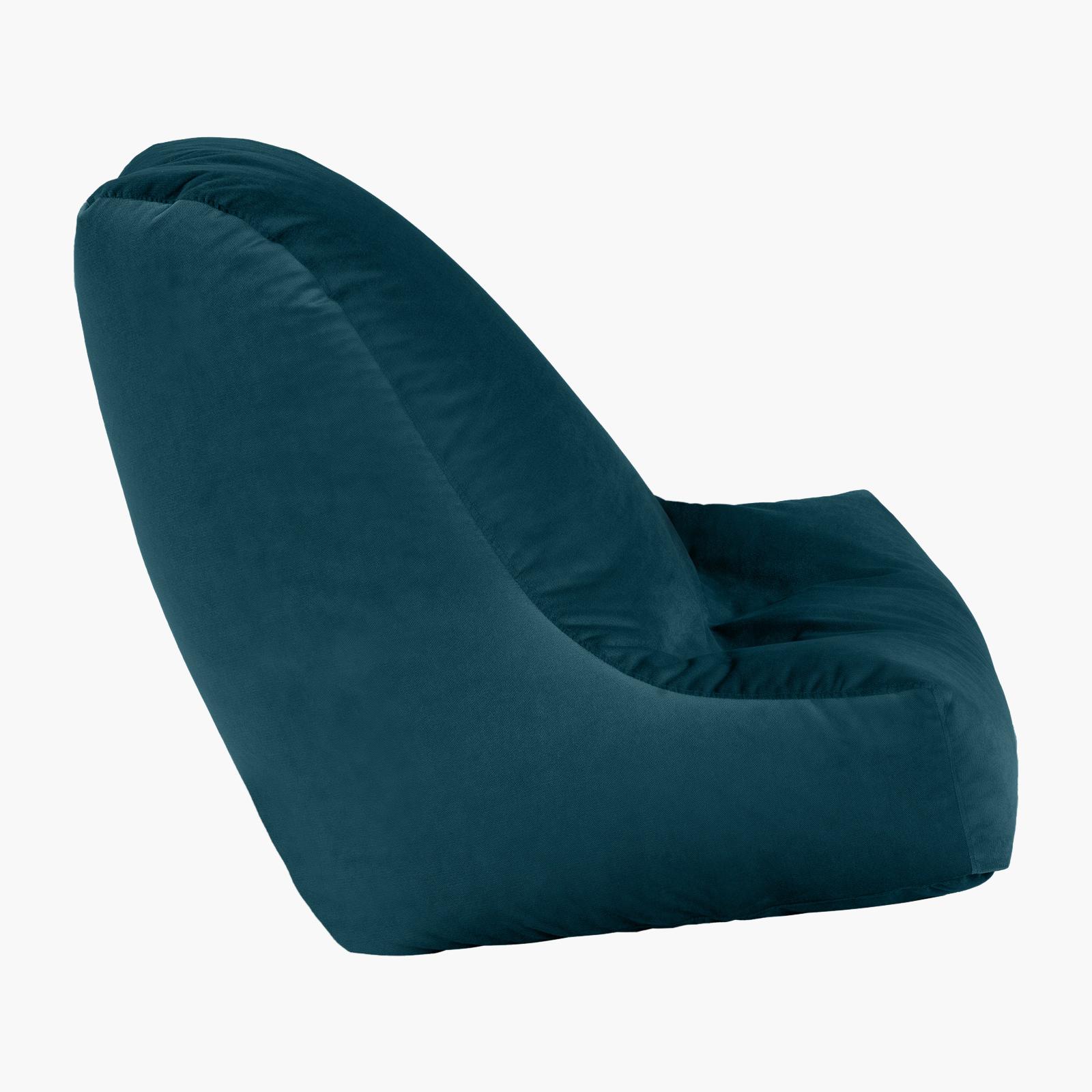 Harvey Solid Velvet Bean Bag Chair - Large-furniture-sofaandseating-ottomansbeanbagsandpoufs-image-2