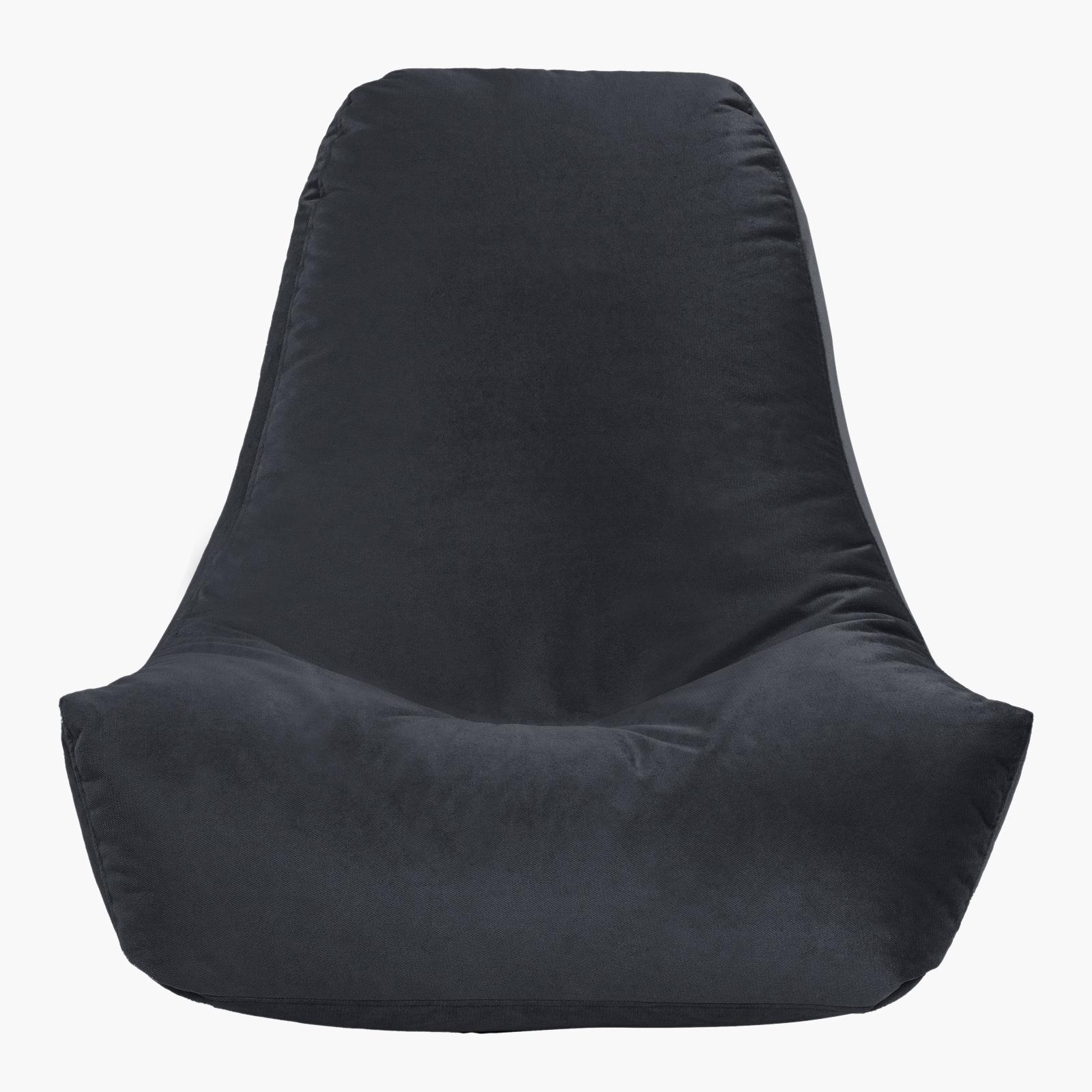 Harvey Solid Velvet Bean Bag Chair - Large-furniture-sofaandseating-ottomansbeanbagsandpoufs-image-3