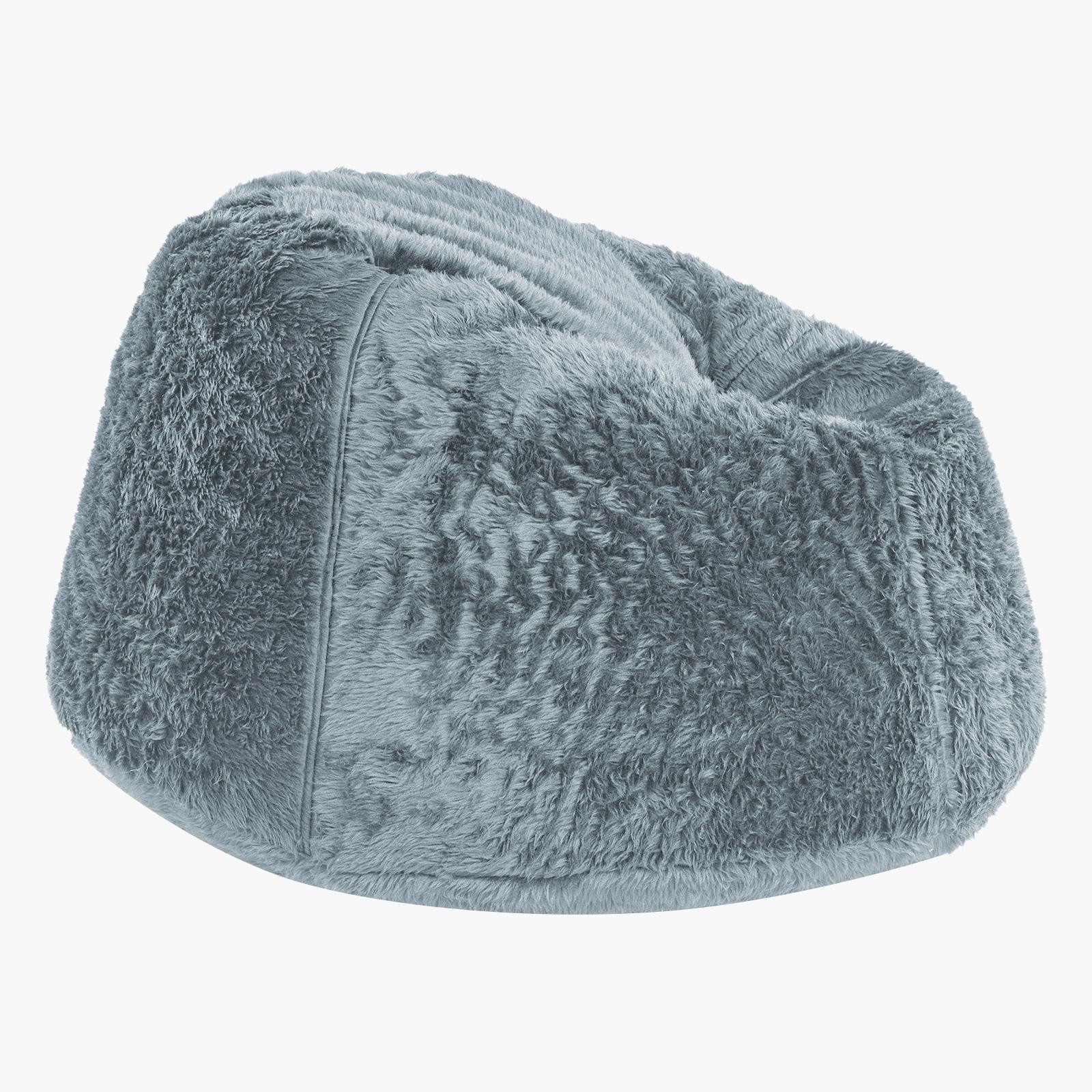 Kempes Textured Fur Bean Bag Chair - Small-furniture-sofaandseating-ottomansbeanbagsandpoufs-image-3