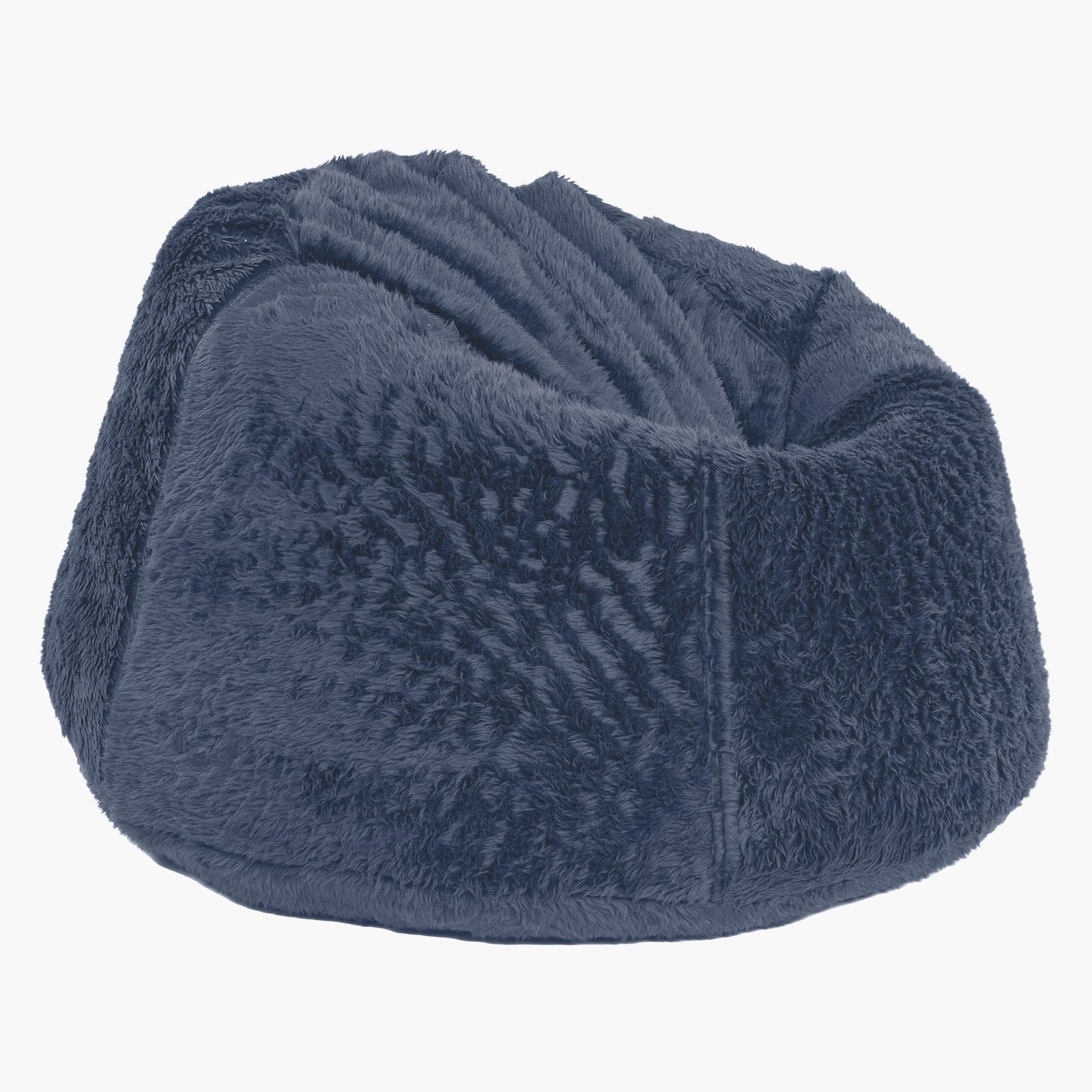 Kempes Textured Fur Bean Bag Chair - Small-furniture-sofaandseating-ottomansbeanbagsandpoufs-image-2