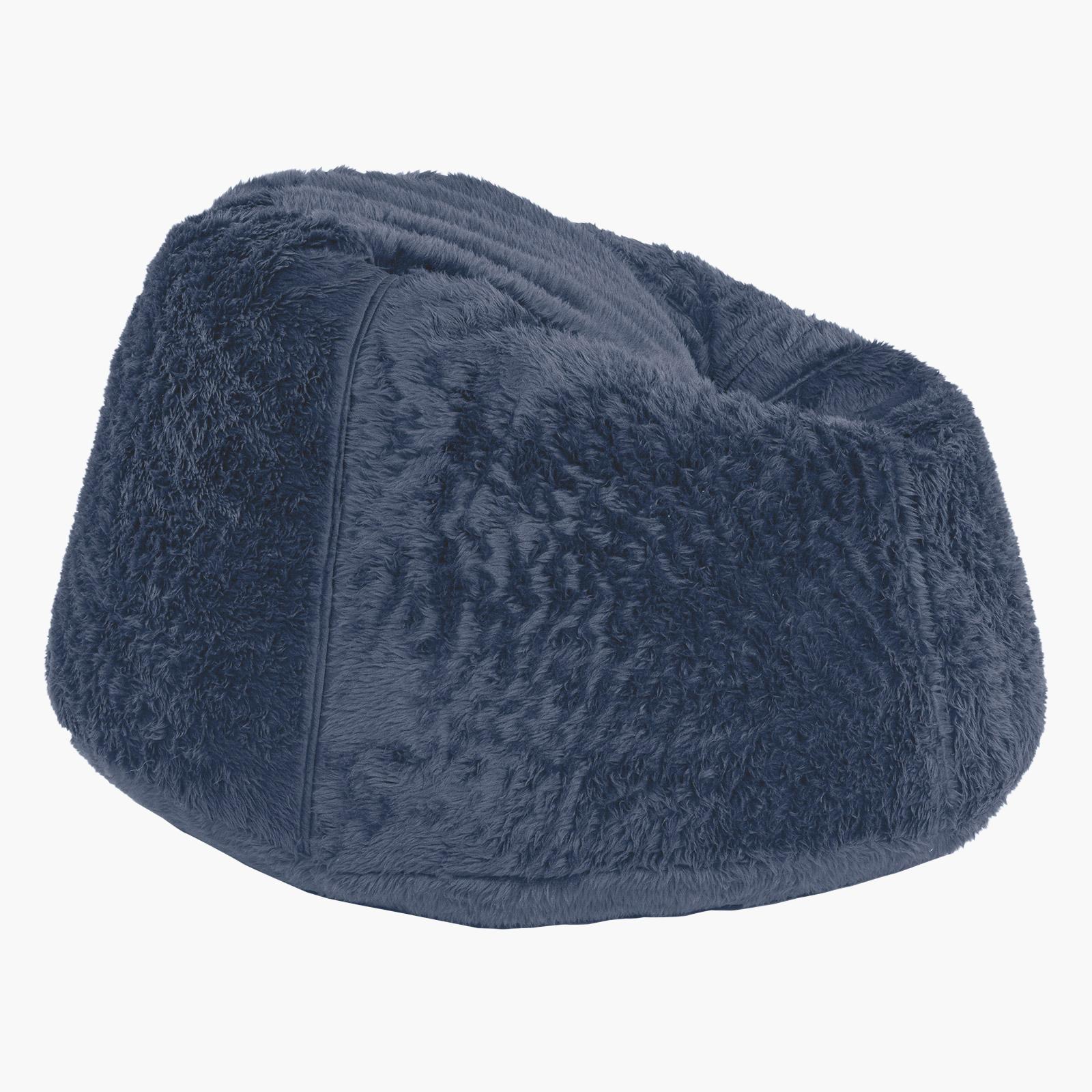 Kempes Textured Fur Bean Bag Chair - Small-furniture-sofaandseating-ottomansbeanbagsandpoufs-image-3