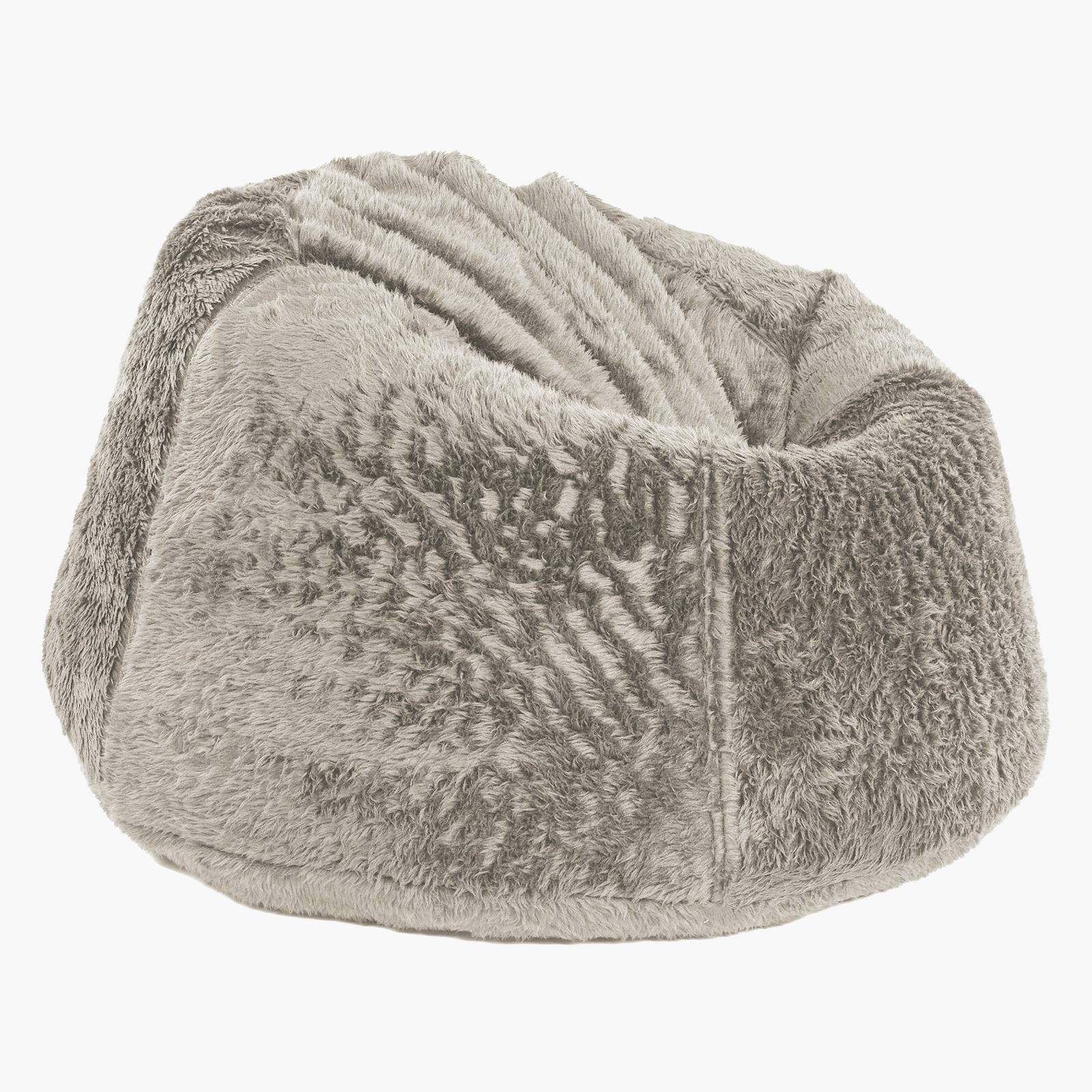 Kempes Solid Fur Bean Bag Chair - Medium-furniture-sofaandseating-ottomansbeanbagsandpoufs-image-2