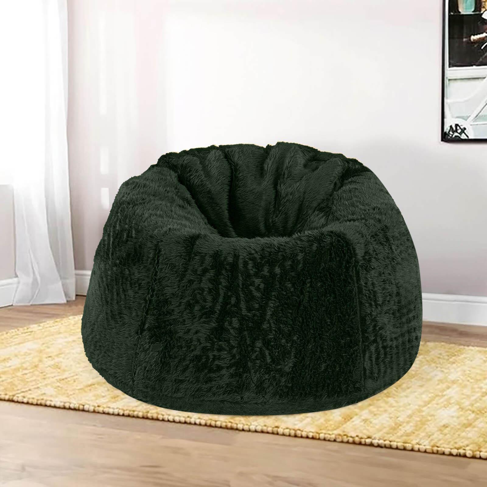 Kempes Textured Fur Bean Bag Chair - Medium-furniture-sofaandseating-ottomansbeanbagsandpoufs-image-1