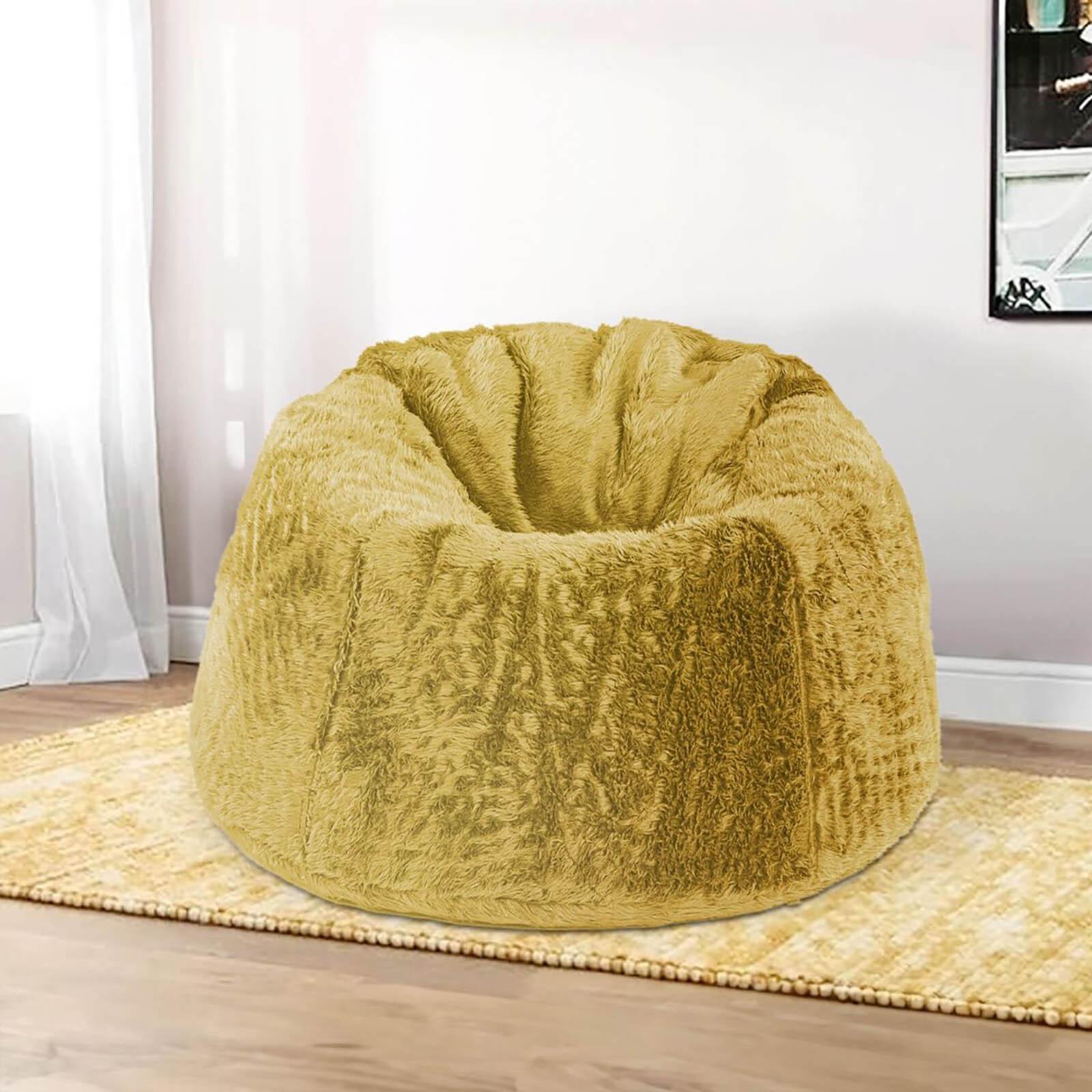 Kempes Fur Bean Bag Chair - Medium-furniture-sofaandseating-ottomansbeanbagsandpoufs-image-1