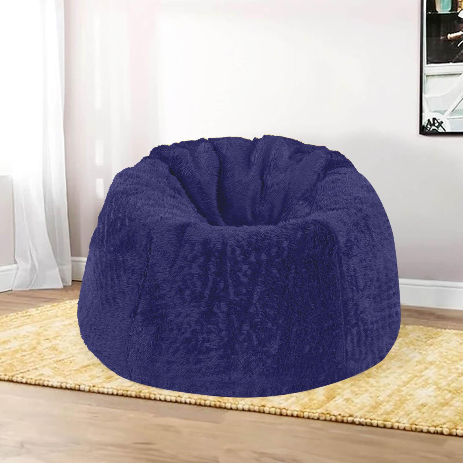 Kempes Textured Fur Bean Bag Chair - Medium-furniture-sofaandseating-ottomansbeanbagsandpoufs-image-1