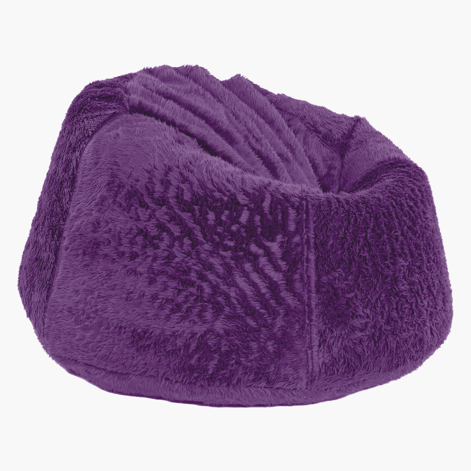 Kempes Fur Bean Bag Chair - Large-furniture-sofaandseating-ottomansbeanbagsandpoufs-image-2