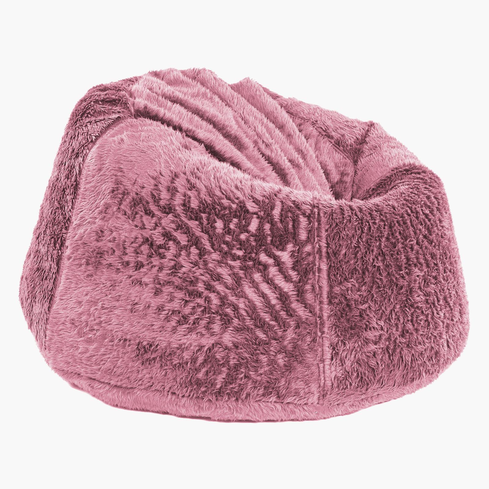Kempes Solid Fur Bean Bag Chair - Large-furniture-sofaandseating-ottomansbeanbagsandpoufs-image-2