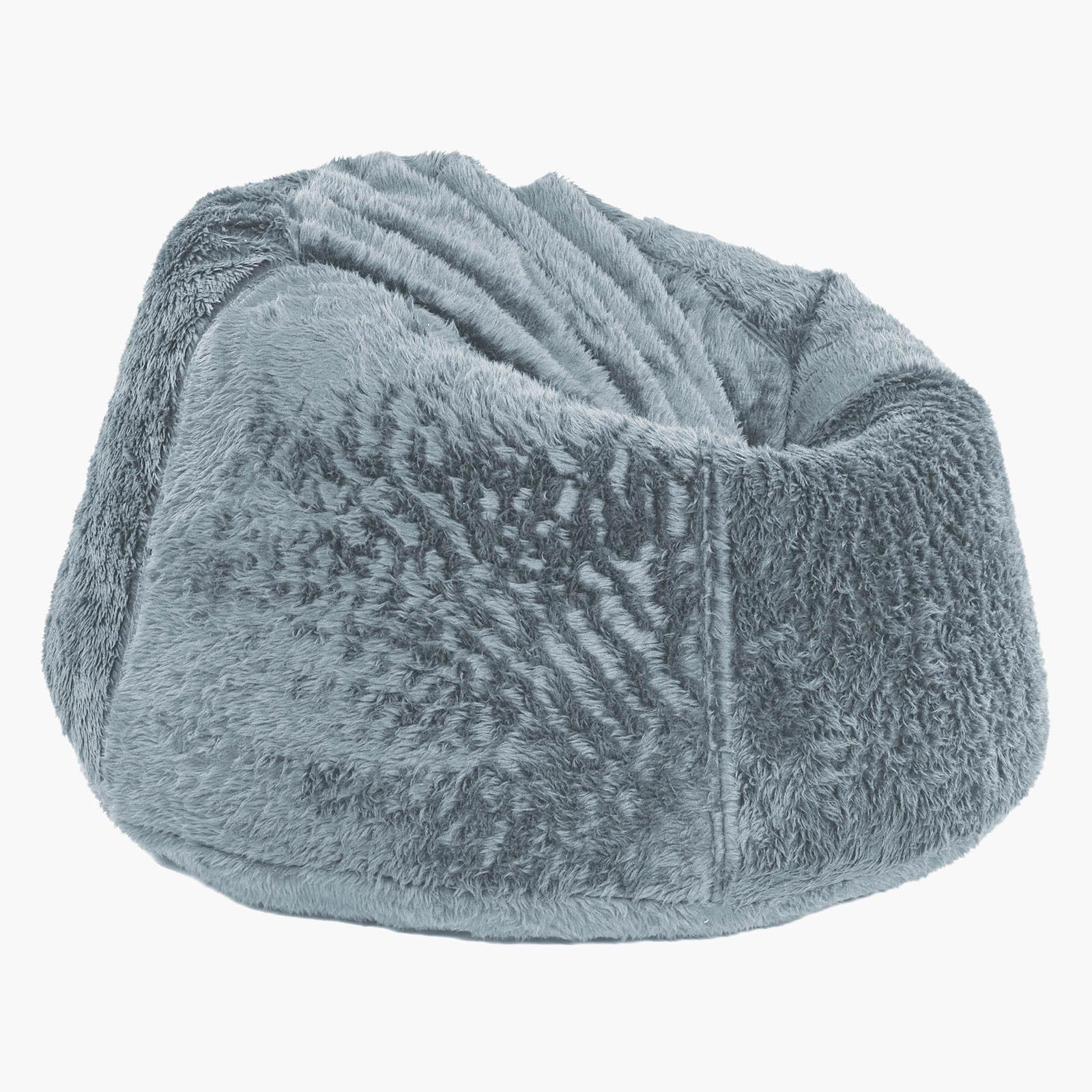 Kempes Solid Fur Bean Bag Chair - Large-furniture-sofaandseating-ottomansbeanbagsandpoufs-image-2