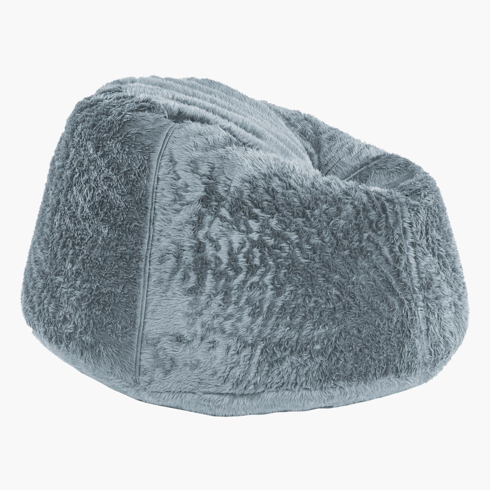 Kempes Solid Fur Bean Bag Chair - Large-furniture-sofaandseating-ottomansbeanbagsandpoufs-image-3