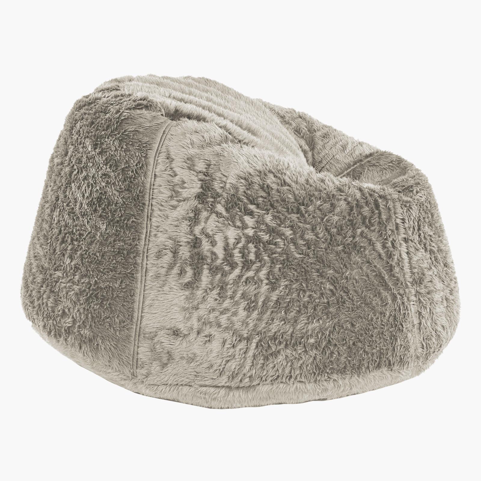 Kempes Solid Fur Bean Bag Chair - Large-furniture-sofaandseating-ottomansbeanbagsandpoufs-image-3