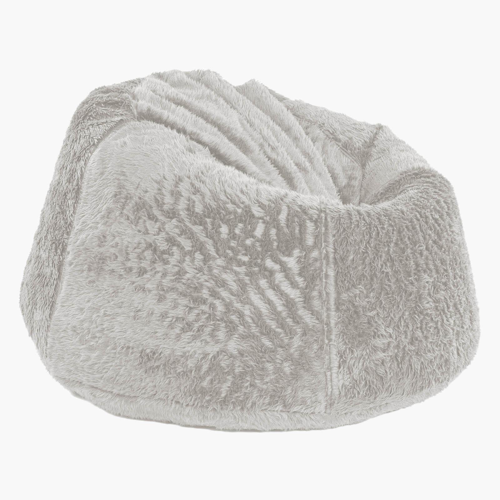 Kempes Solid Fur Bean Bag Chair - Large-furniture-sofaandseating-ottomansbeanbagsandpoufs-image-2