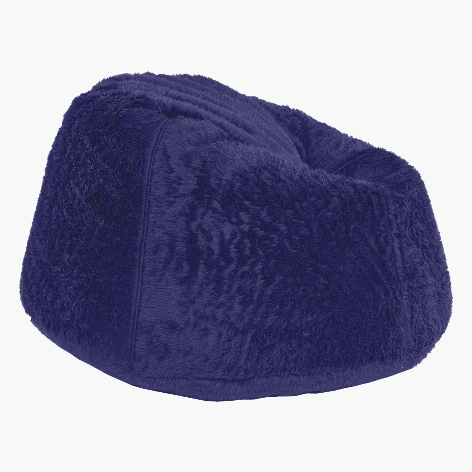 Kempes Solid Fur Bean Bag Chair - Large-furniture-sofaandseating-ottomansbeanbagsandpoufs-image-3