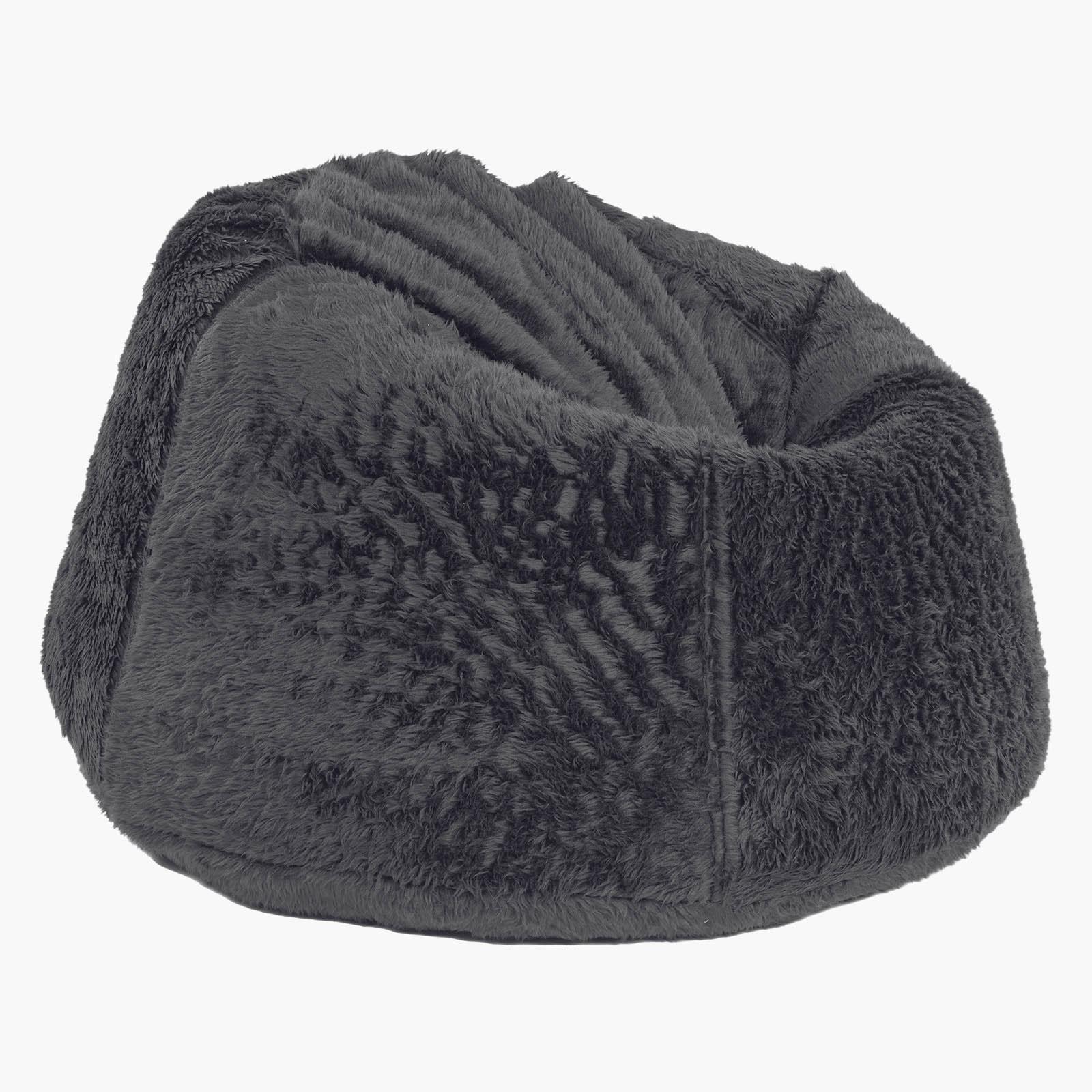 Kempes Solid Fur Bean Bag Chair - Large-furniture-sofaandseating-ottomansbeanbagsandpoufs-image-2