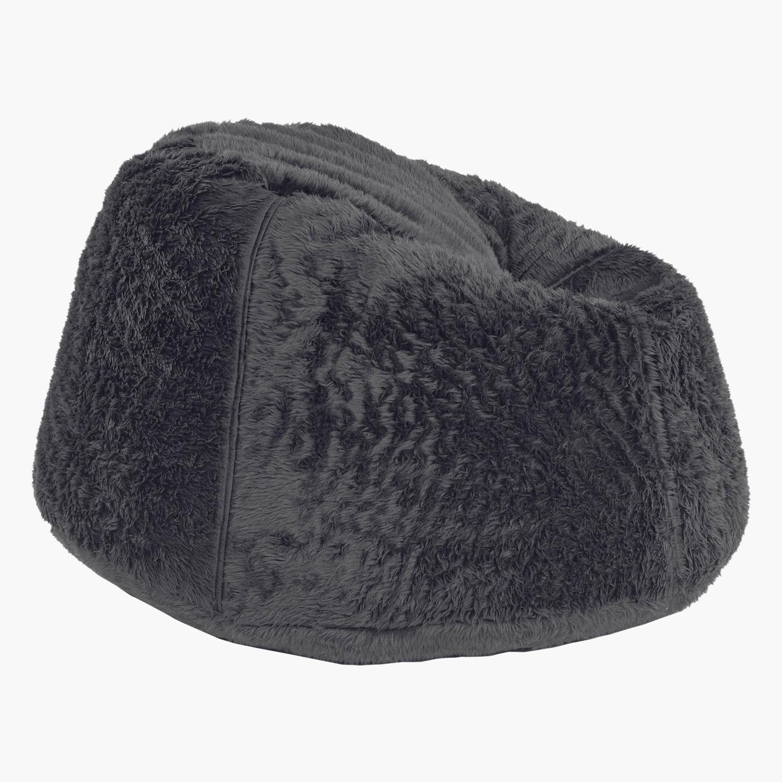 Kempes Solid Fur Bean Bag Chair - Large-furniture-sofaandseating-ottomansbeanbagsandpoufs-image-3