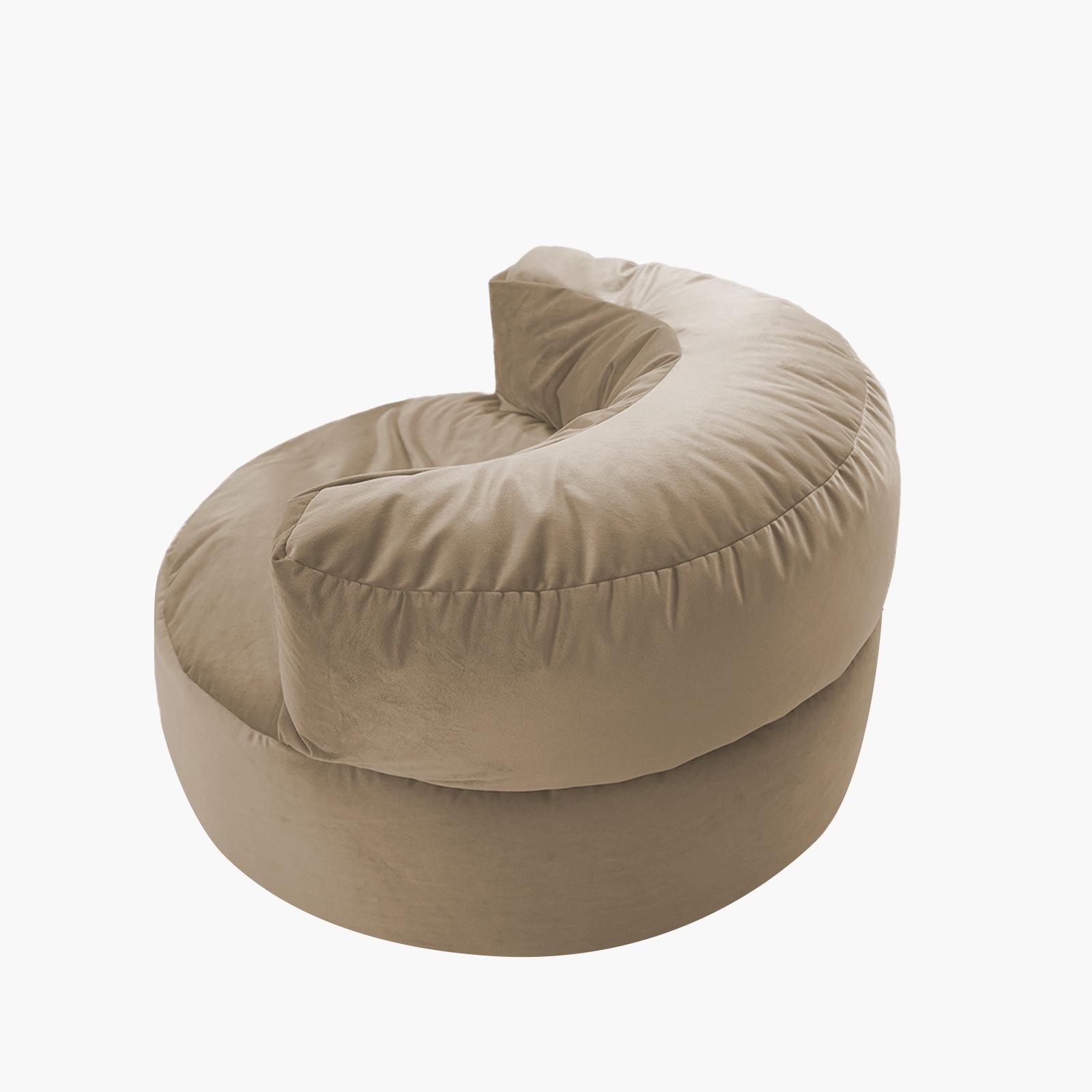 Julie Solid Velvet Bean Bag Chair - 102x70 cms-furniture-sofaandseating-ottomansbeanbagsandpoufs-image-4