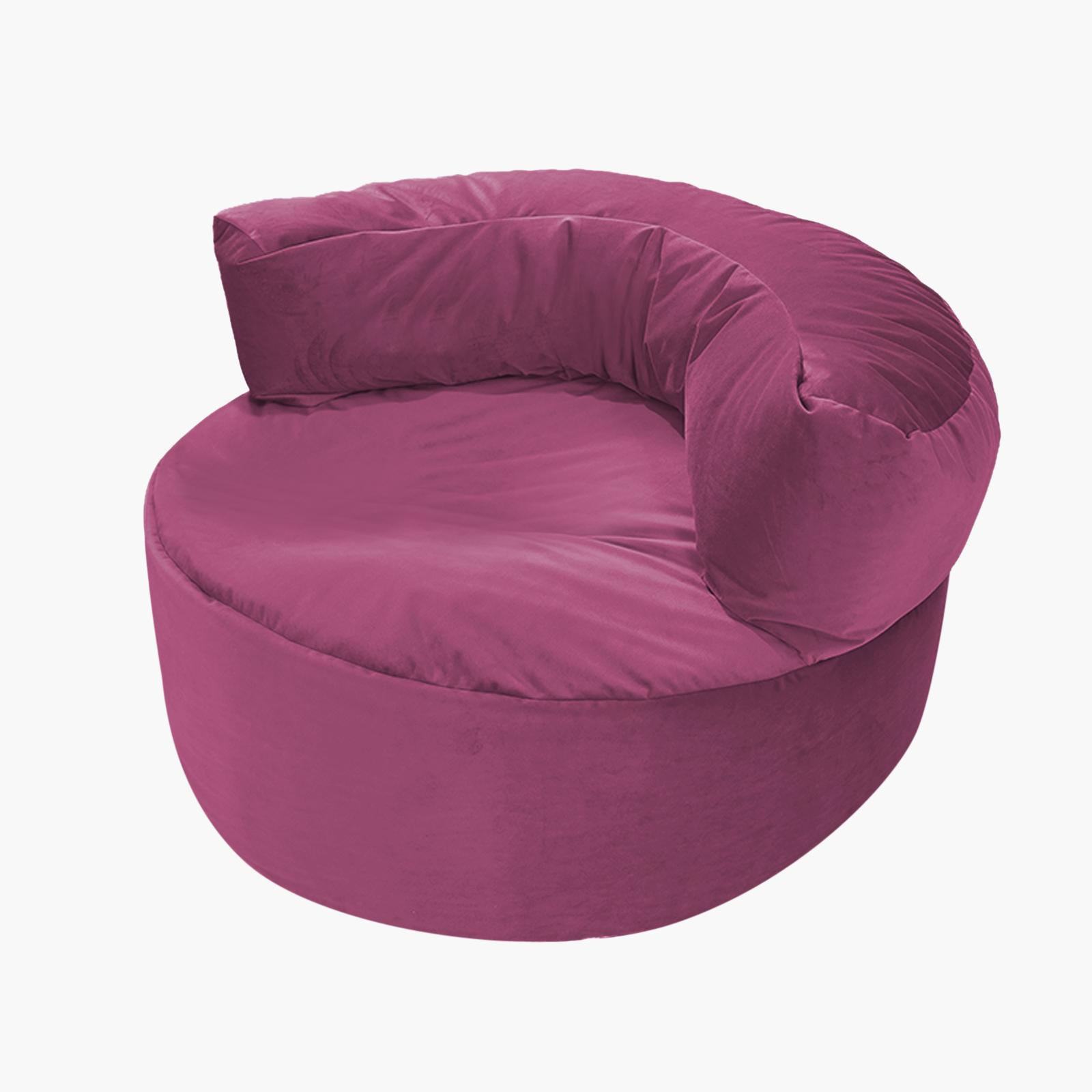 Julie Solid Velvet Bean Bag Chair-furniture-sofaandseating-ottomansbeanbagsandpoufs-image-1