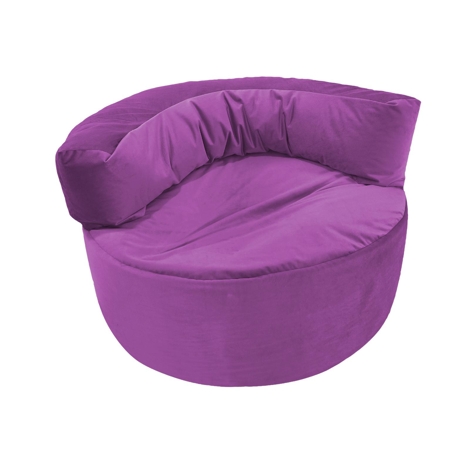 Julie Solid Velvet Bean Bag Chair - 110x102x70 cms-furniture-sofaandseating-ottomansbeanbagsandpoufs-image-2