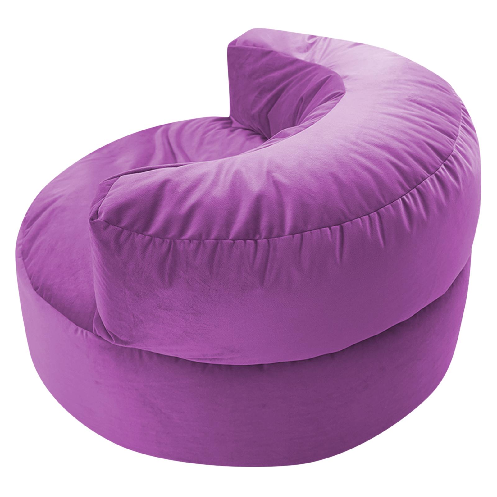 Julie Solid Velvet Bean Bag Chair - 110x102x70 cms-furniture-sofaandseating-ottomansbeanbagsandpoufs-image-4