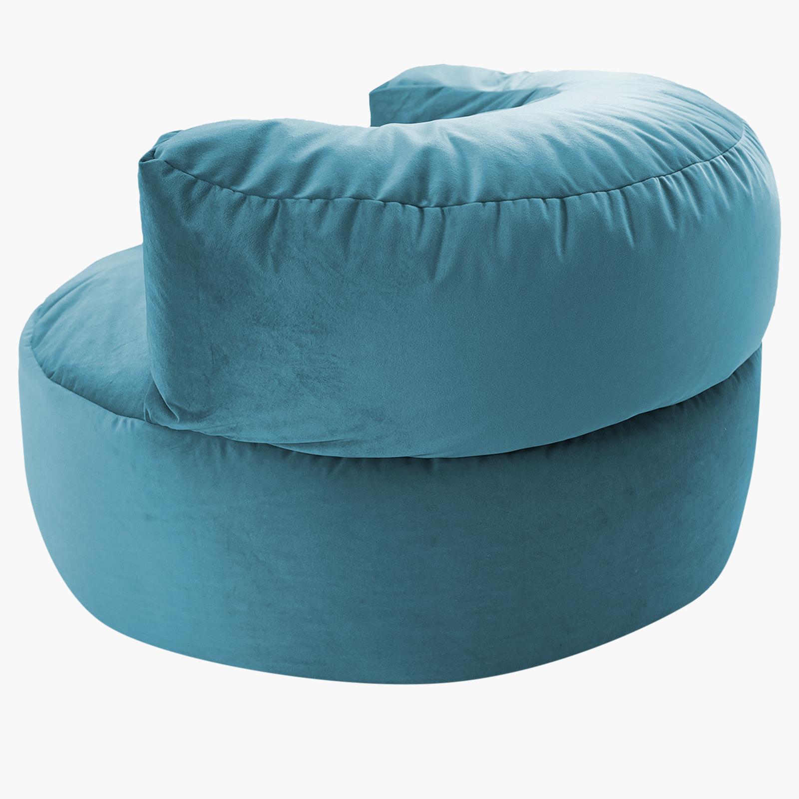 Julie Solid Velvet Bean Bag Chair - 110x102x70 cms-furniture-sofaandseating-ottomansbeanbagsandpoufs-image-1