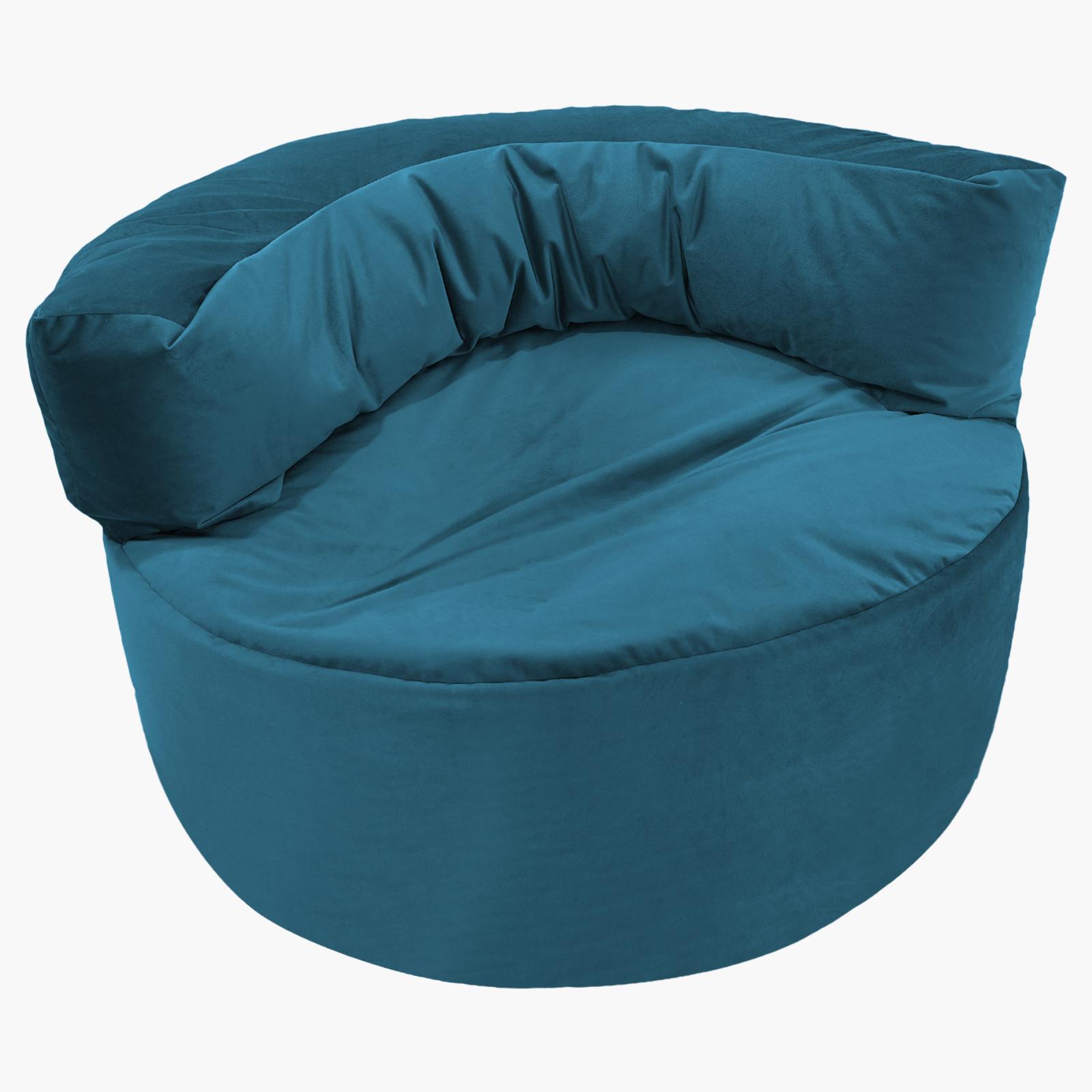 Julie Solid Velvet Bean Bag Chair - 110x102x70 cms-furniture-sofaandseating-ottomansbeanbagsandpoufs-image-2