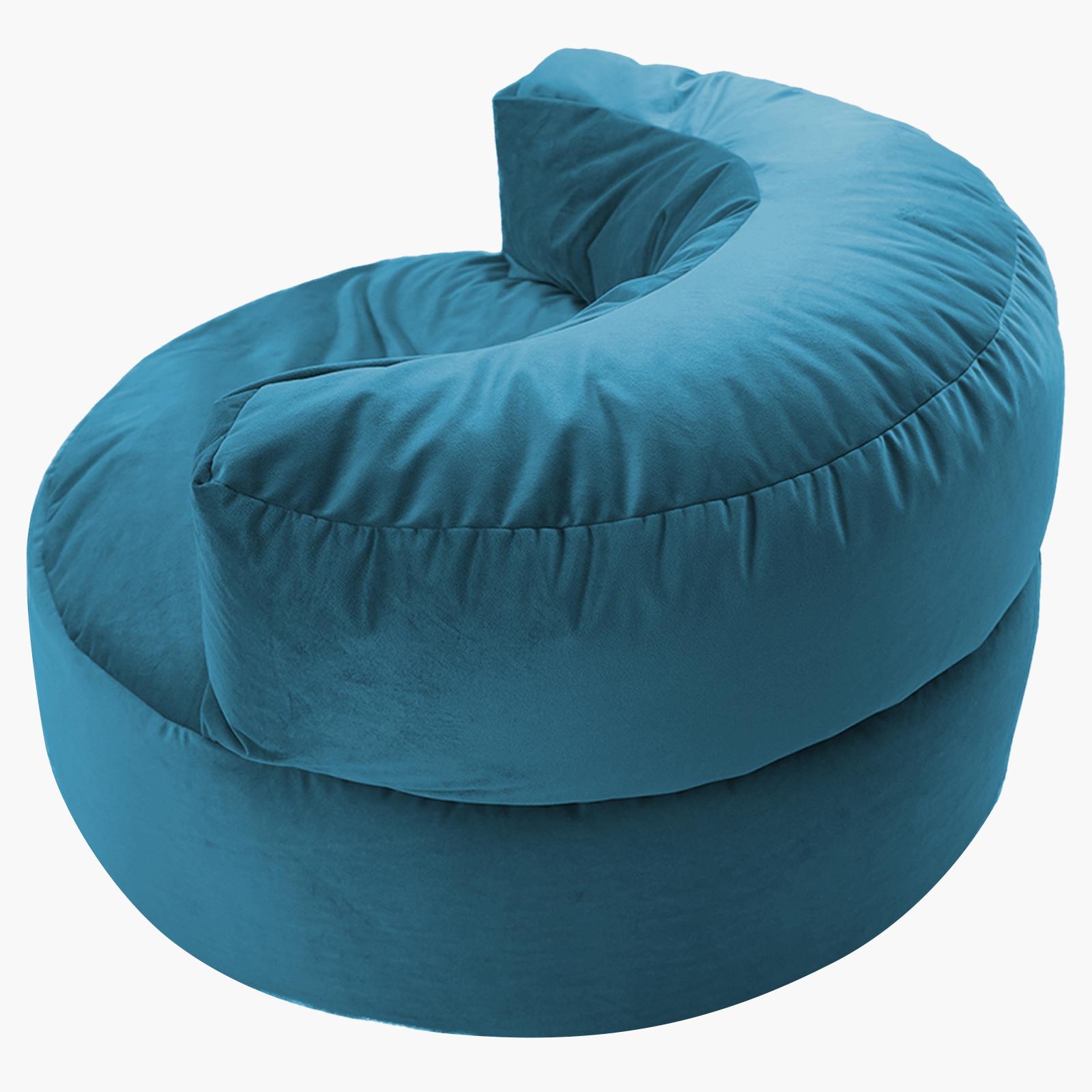 Julie Solid Velvet Bean Bag Chair - 110x102x70 cms-furniture-sofaandseating-ottomansbeanbagsandpoufs-image-3
