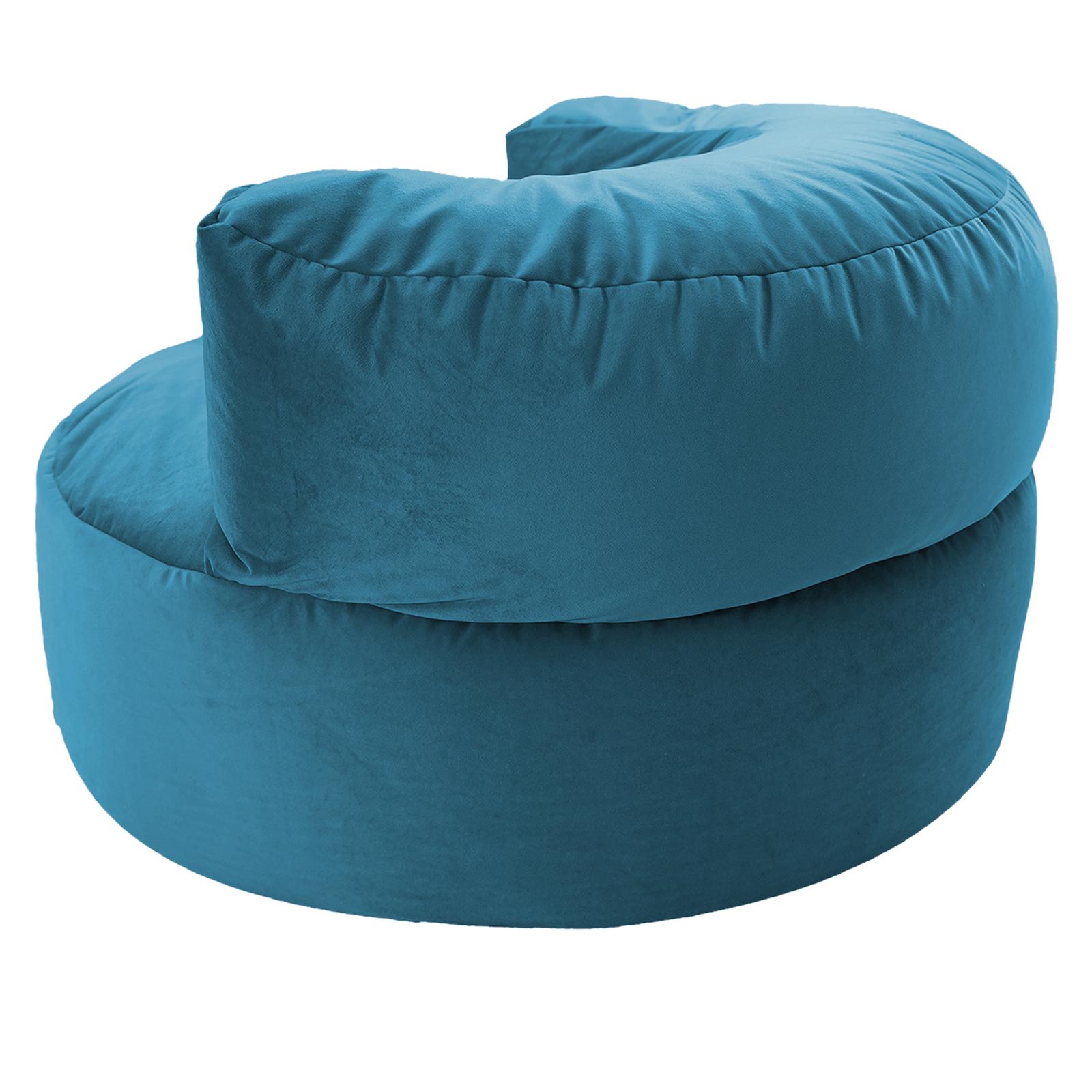 Julie Solid Velvet Bean Bag Chair - 110x102x70 cms-furniture-sofaandseating-ottomansbeanbagsandpoufs-image-4