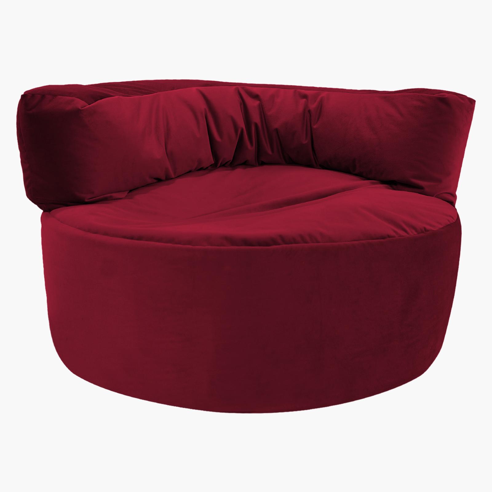 Julie Solid Velvet Bean Bag Chair - 110x102x70 cms-furniture-sofaandseating-ottomansbeanbagsandpoufs-image-1