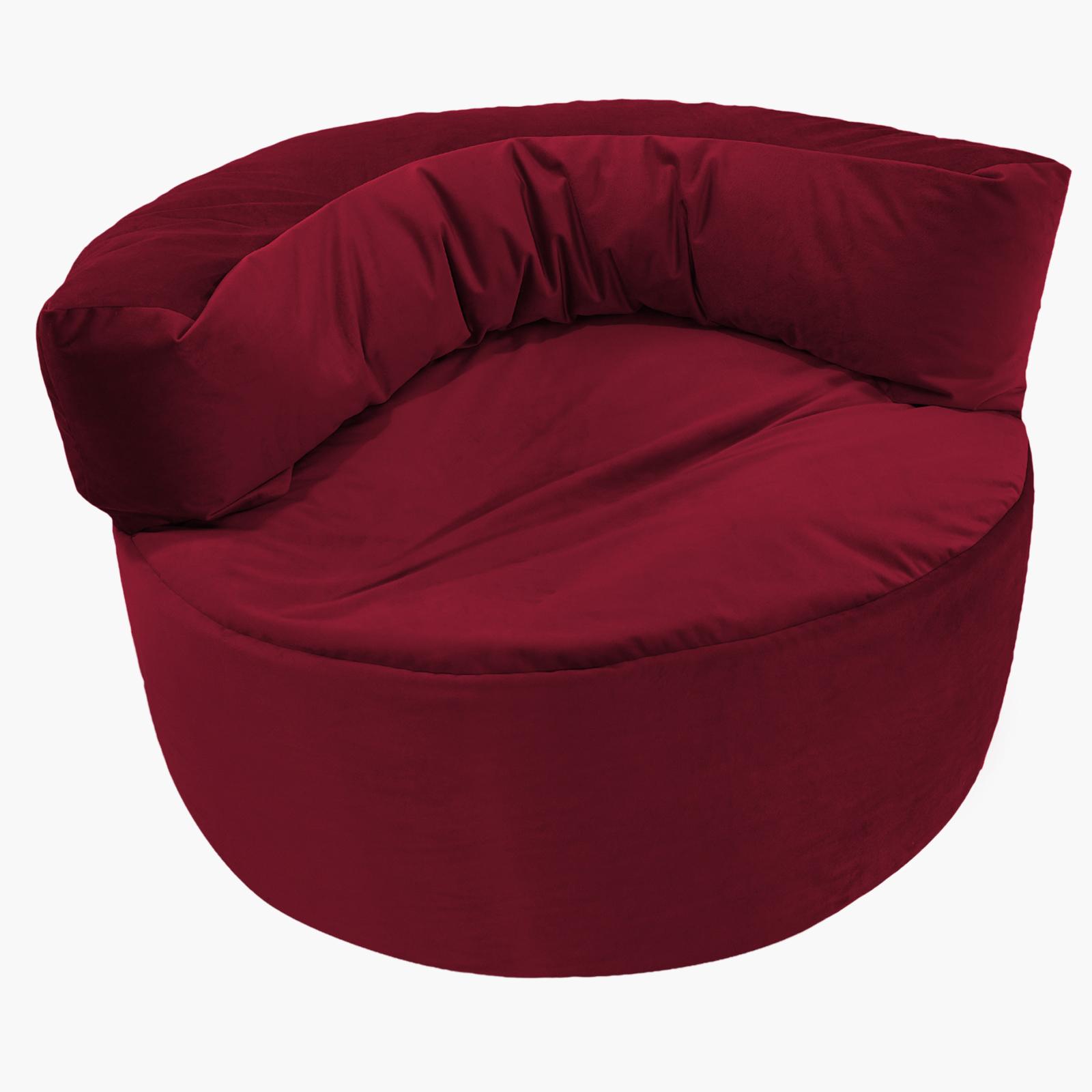 Julie Solid Velvet Bean Bag Chair - 110x102x70 cms-furniture-sofaandseating-ottomansbeanbagsandpoufs-image-2