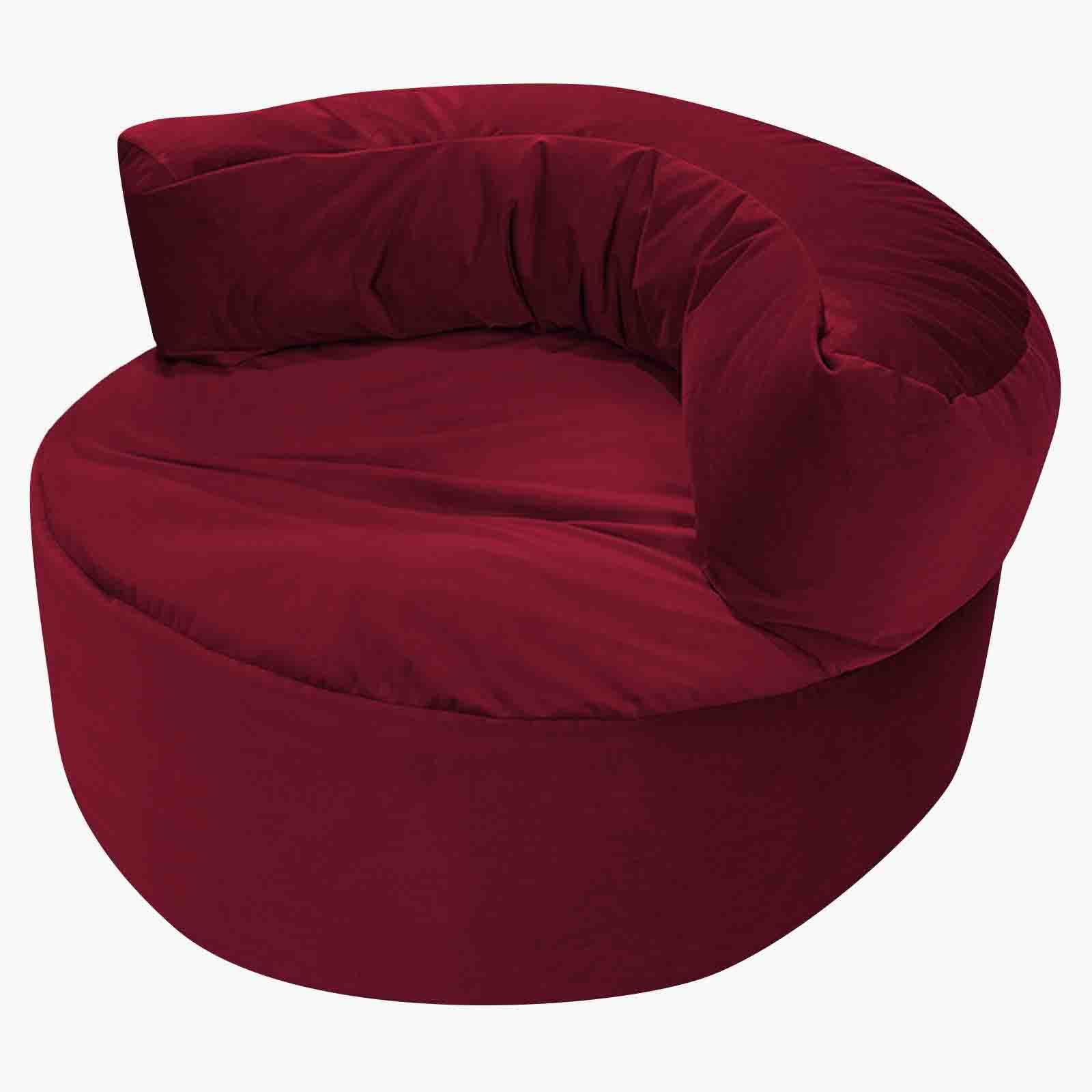 Julie Solid Velvet Bean Bag Chair - 110x102x70 cms-furniture-sofaandseating-ottomansbeanbagsandpoufs-image-3
