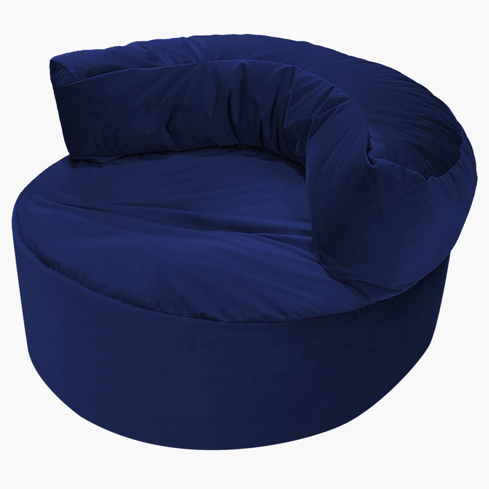 Julie Solid Velvet Bean Bag Chair - 110x102x70 cms-furniture-sofaandseating-ottomansbeanbagsandpoufs-image-2