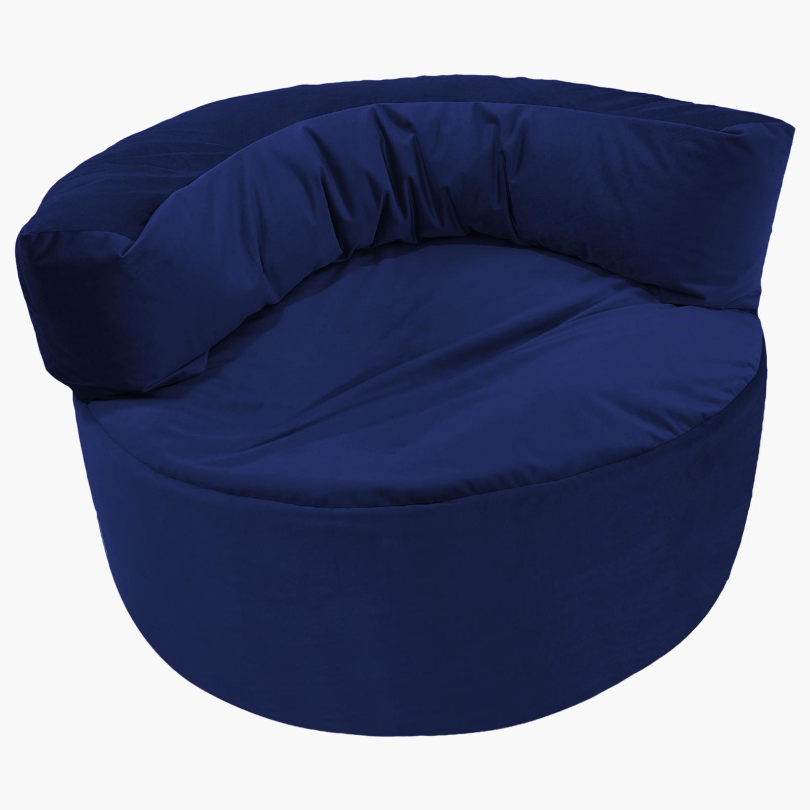 Julie Solid Velvet Bean Bag Chair - 110x102x70 cms-furniture-sofaandseating-ottomansbeanbagsandpoufs-image-3