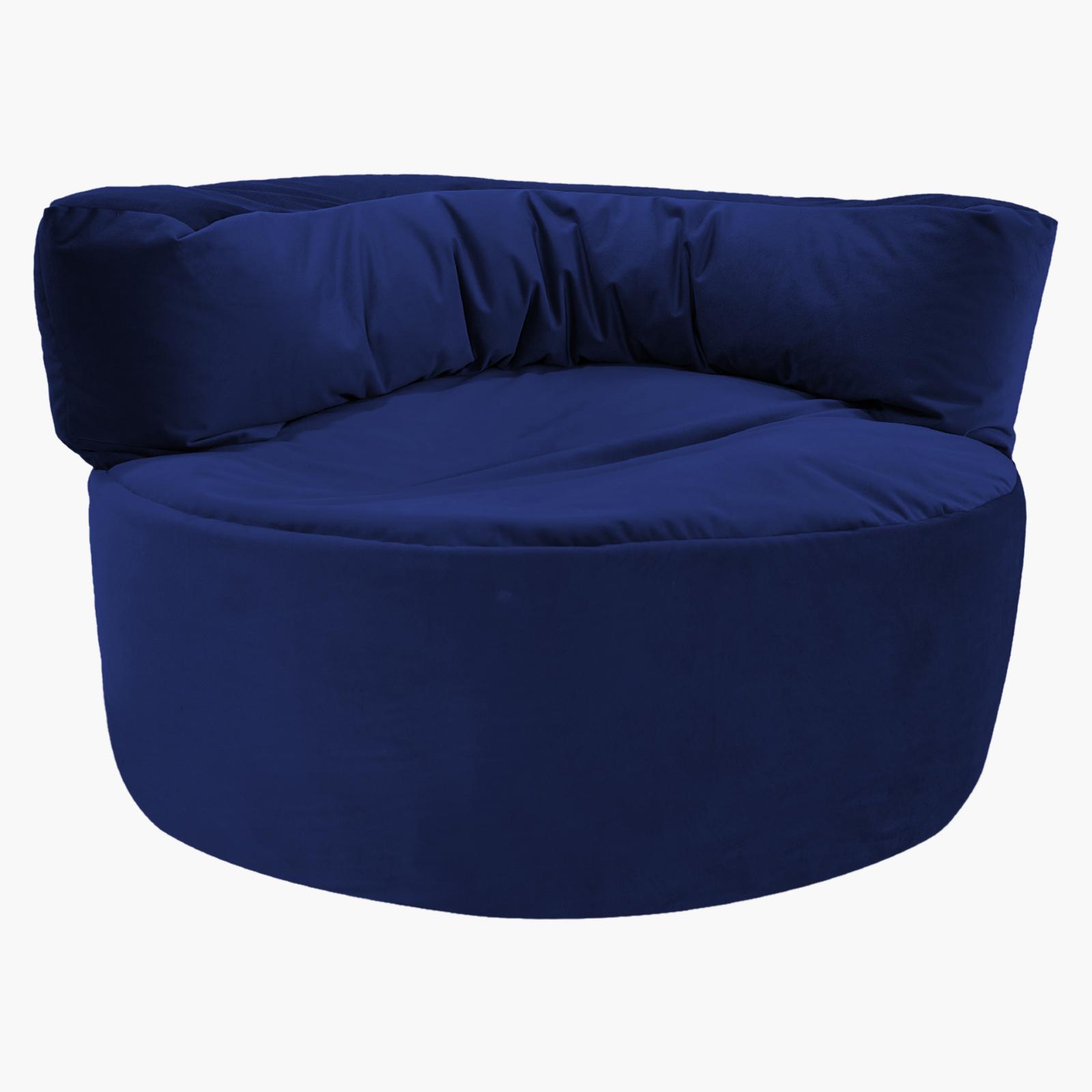 Julie Solid Velvet Bean Bag Chair - 110x102x70 cms-furniture-sofaandseating-ottomansbeanbagsandpoufs-image-4