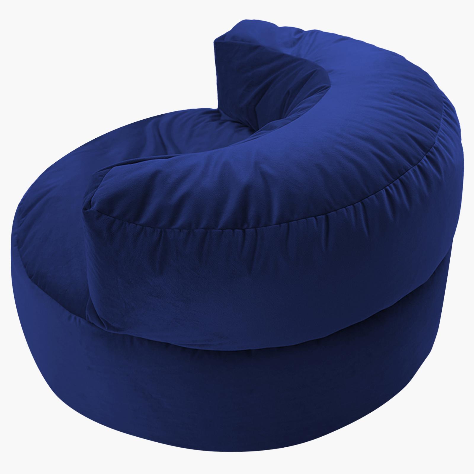 Julie Solid Velvet Bean Bag Chair - 110x102x70 cms-furniture-sofaandseating-ottomansbeanbagsandpoufs-image-5