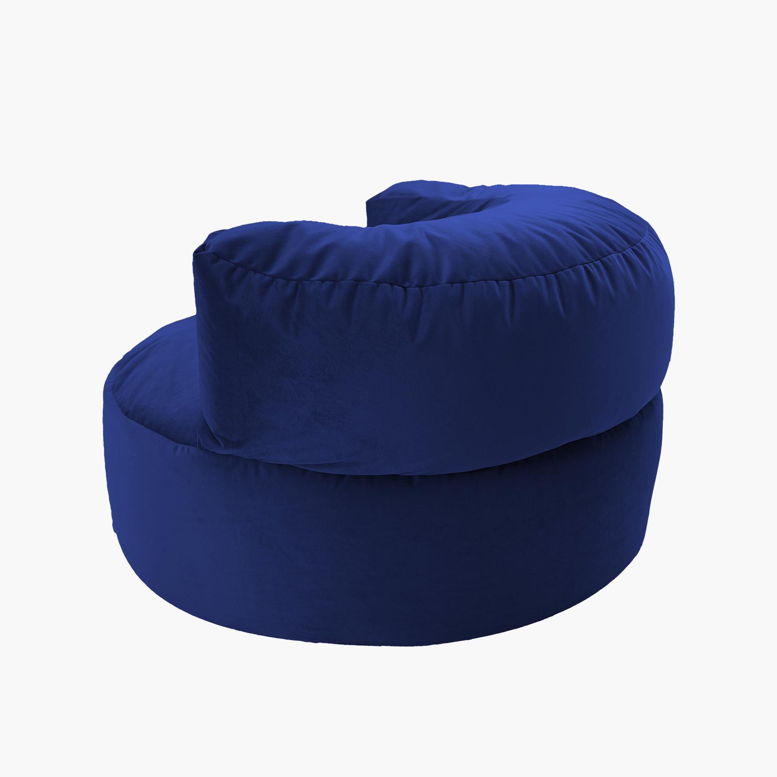 Julie Solid Velvet Bean Bag Chair - 110x102x70 cms-furniture-sofaandseating-ottomansbeanbagsandpoufs-image-6