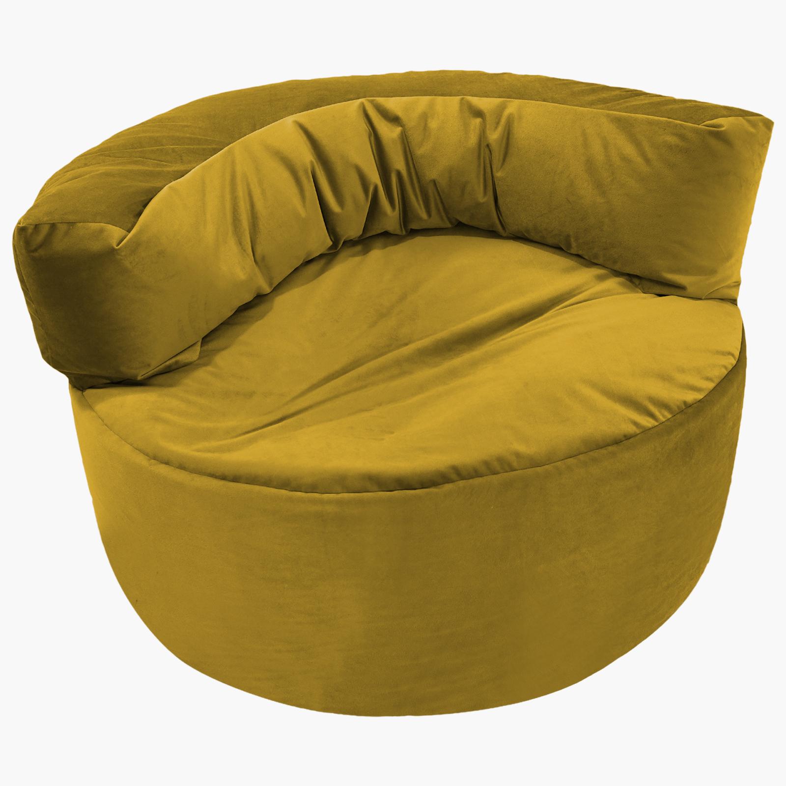 Julie Solid Velvet Bean Bag Chair - 102x70 cms-furniture-sofaandseating-ottomansbeanbagsandpoufs-image-2