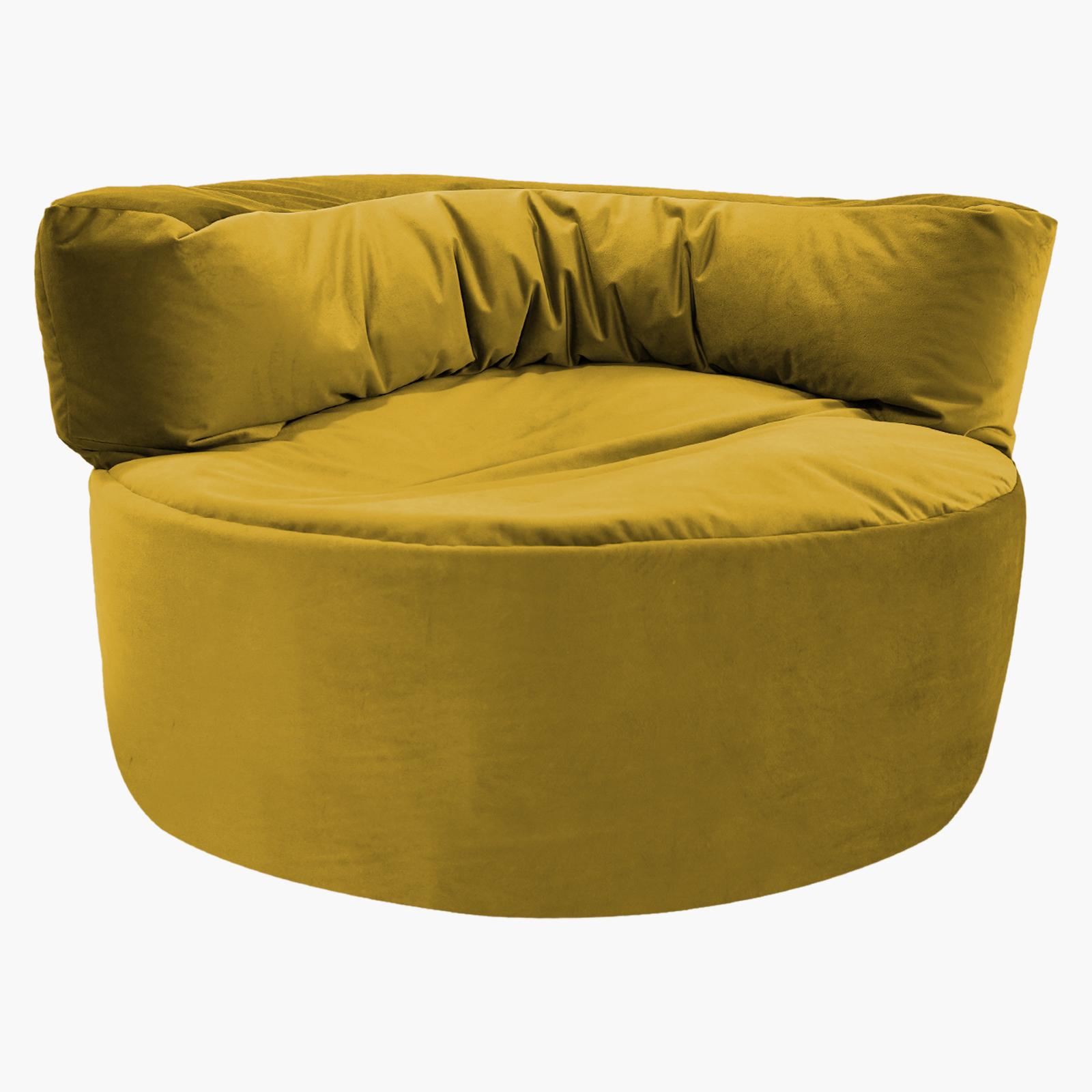 Julie Solid Velvet Bean Bag Chair - 102x70 cms-furniture-sofaandseating-ottomansbeanbagsandpoufs-image-3