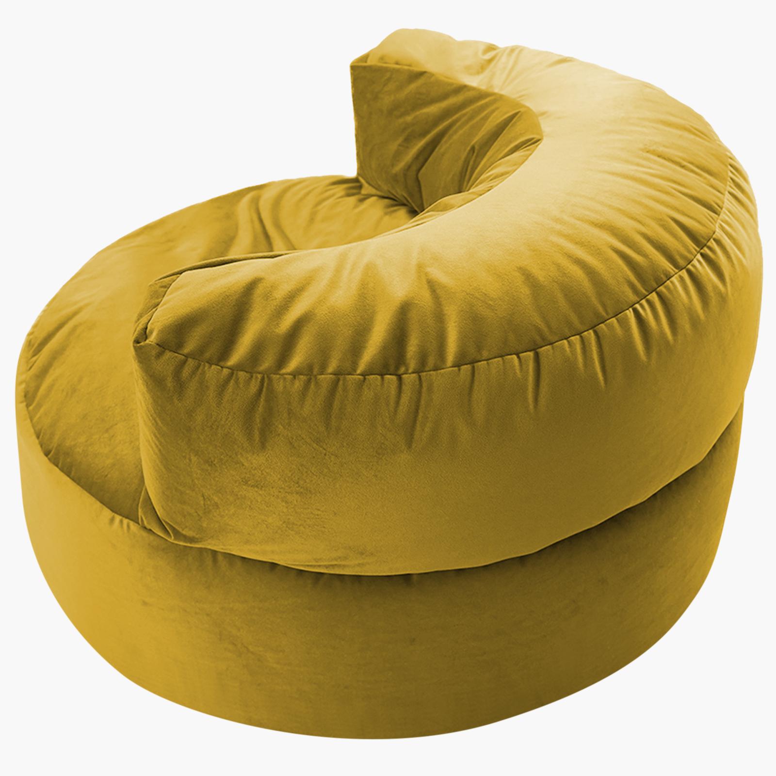 Julie Solid Velvet Bean Bag Chair - 102x70 cms-furniture-sofaandseating-ottomansbeanbagsandpoufs-image-4
