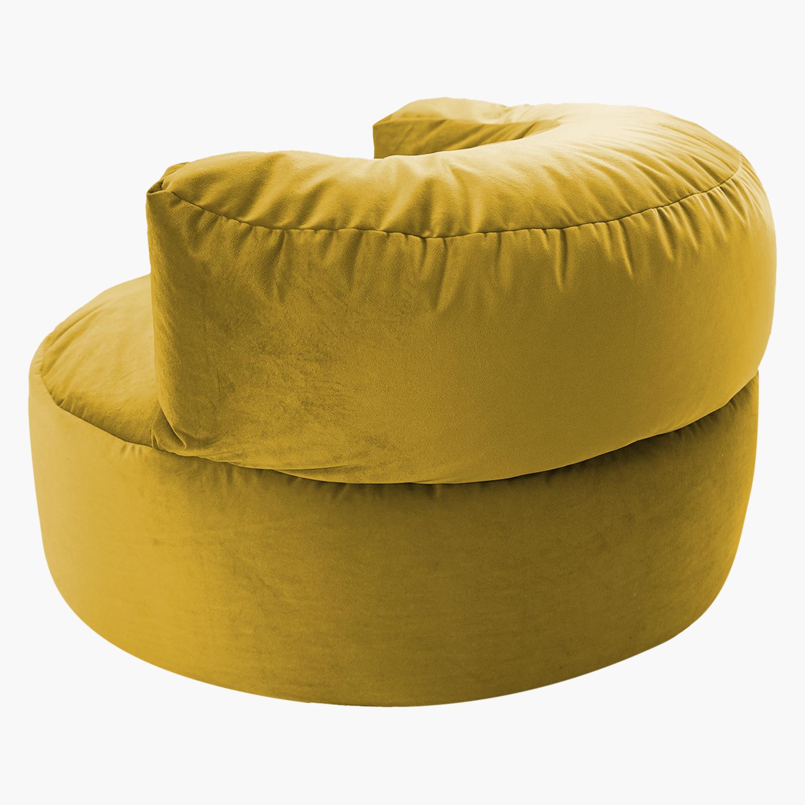 Julie Solid Velvet Bean Bag Chair - 102x70 cms-furniture-sofaandseating-ottomansbeanbagsandpoufs-image-5