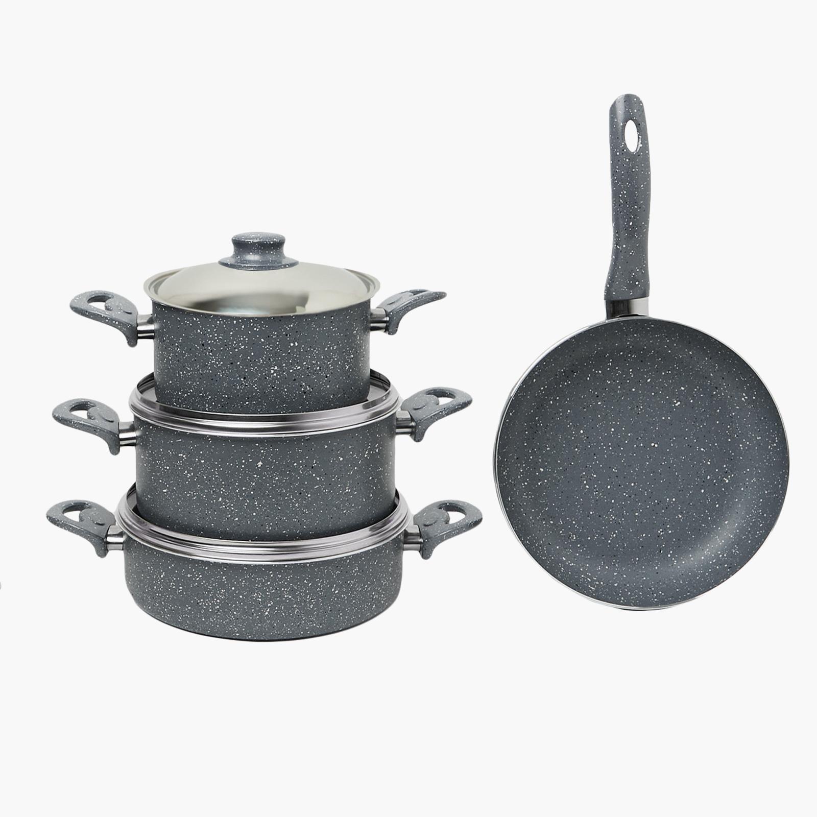 Kunzita Home Napoli 7-Piece Turkish Granite Cookware Set with Steel Lid-household-kitchen-cookware-cookwareandsets-image-2