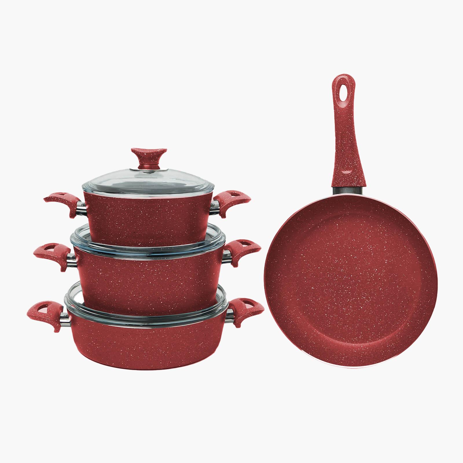 Turkish Granite 7-Piece Cookware Set with Pyrex Lid-household-kitchen-cookware-cookwareandsets-image-1