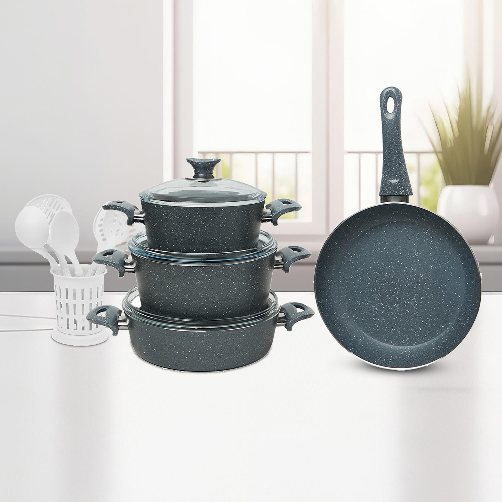 Turkish Granite 13-Piece Cookware Set with Pyrex Lid-household-kitchen-cookware-cookwareandsets-image-1
