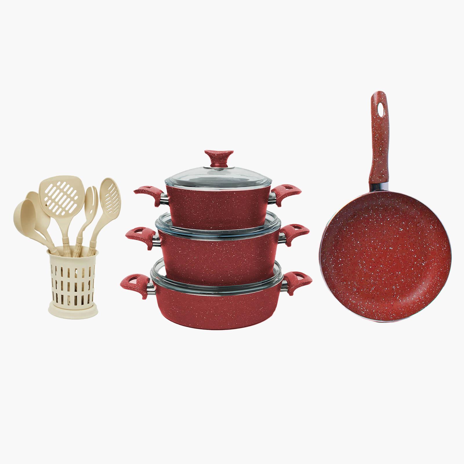 Turkish Granite 13-Piece Cookware Set with Pyrex Lid-household-kitchen-cookware-cookwareandsets-image-1