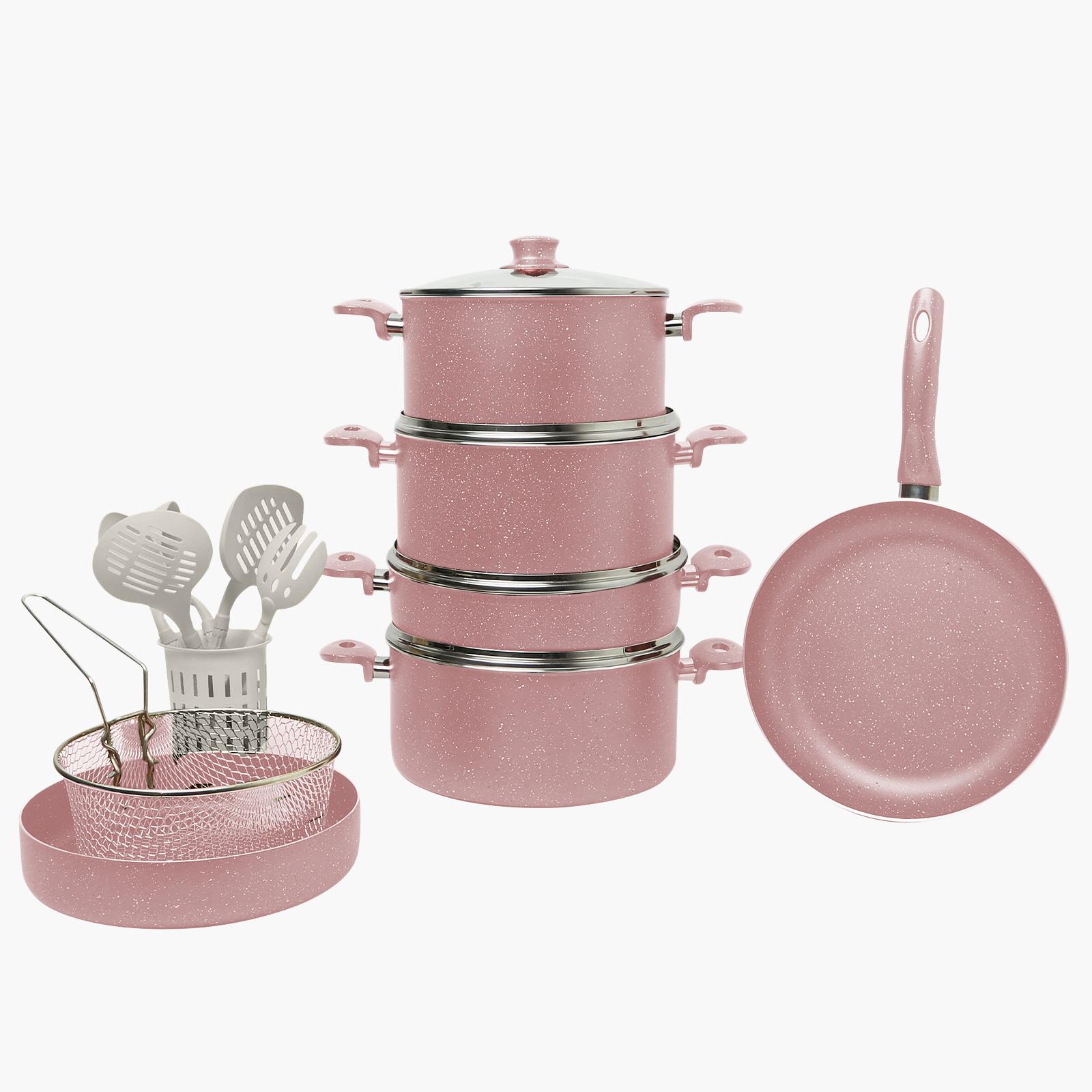 Kunzita Home Napoli 18-Piece Turkish Granite Cookware Set with Pyrex Lid-household-kitchen-cookware-cookwareandsets-image-2
