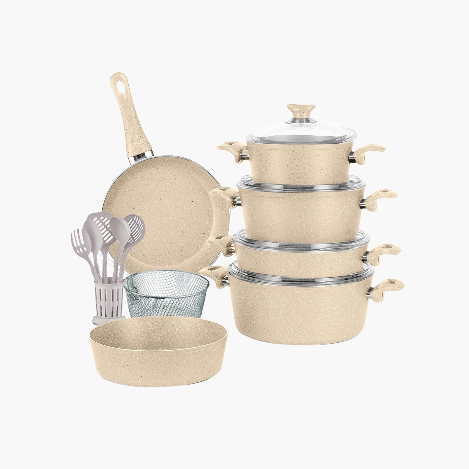 Kunzita Home Napoli 18-Piece Turkish Granite Cookware Set-household-kitchen-cookware-cookwareandsets-image-1