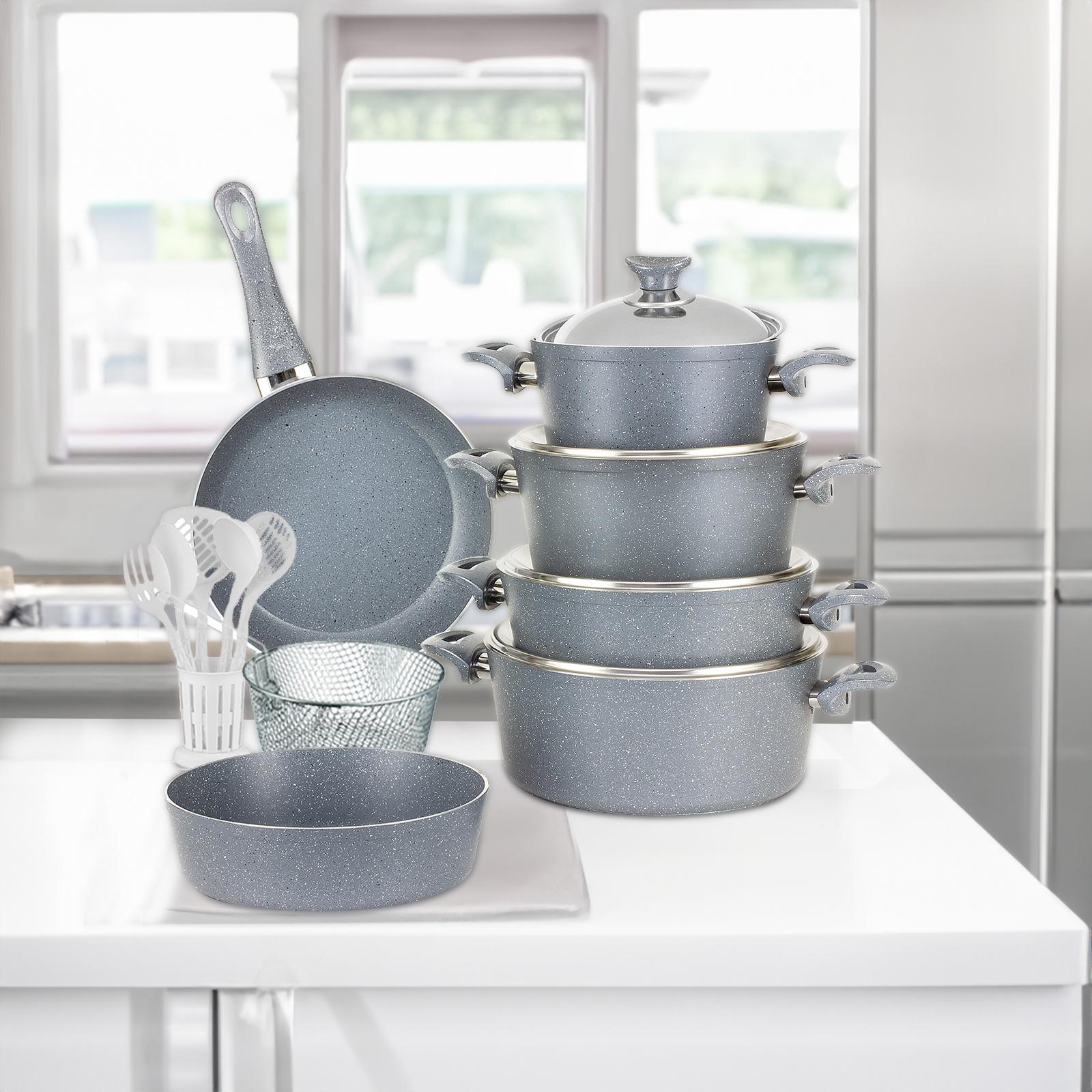 Kunzita Home Napoli 18-Piece Turkish Granite Cookware Set-household-kitchen-cookware-cookwareandsets-image-1